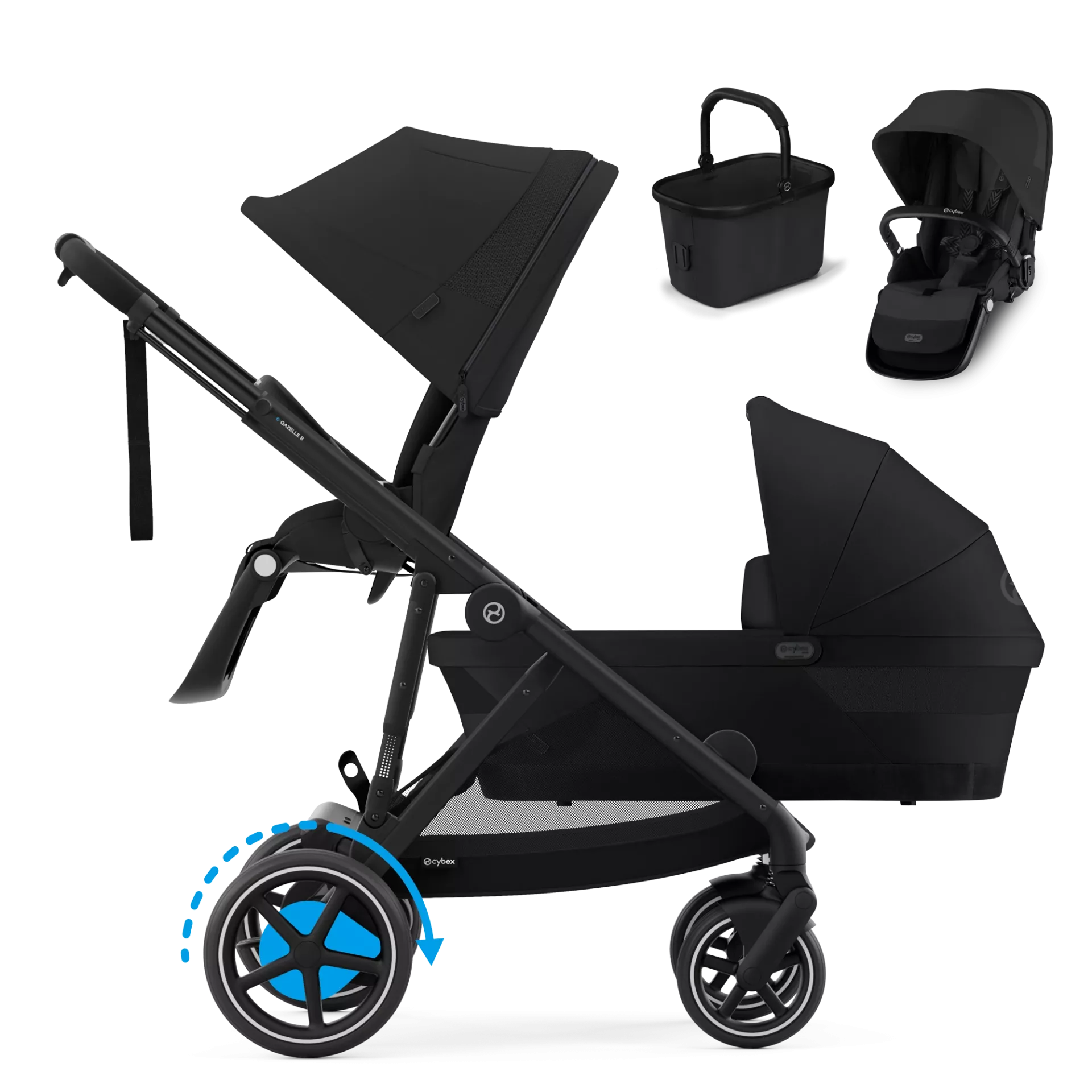 Cybex e-Gazelle S Duo | Moon Black