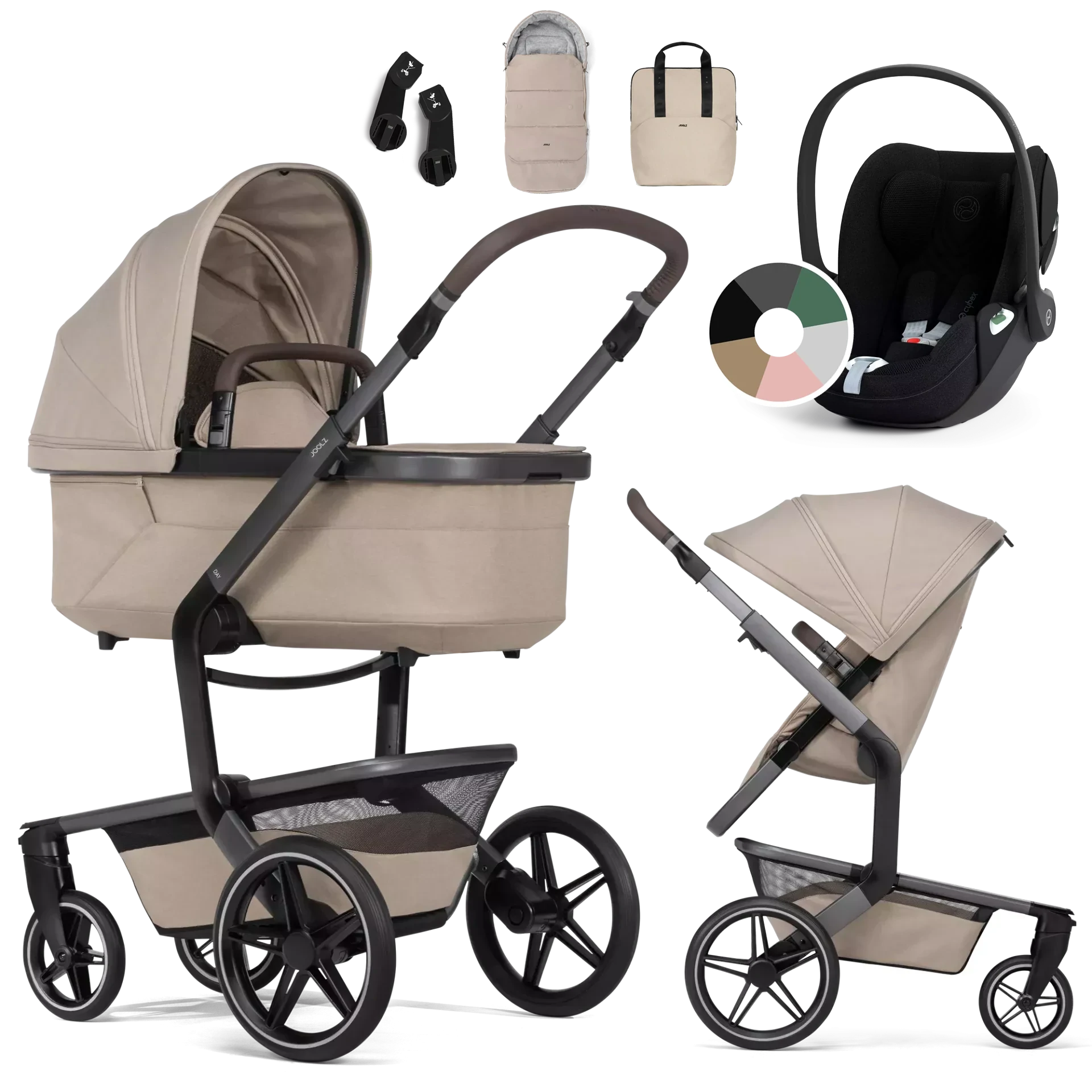 Joolz Day5 + Cybex Cloud T i-Size +GRATISY - 3w1 | Sandy Taupe