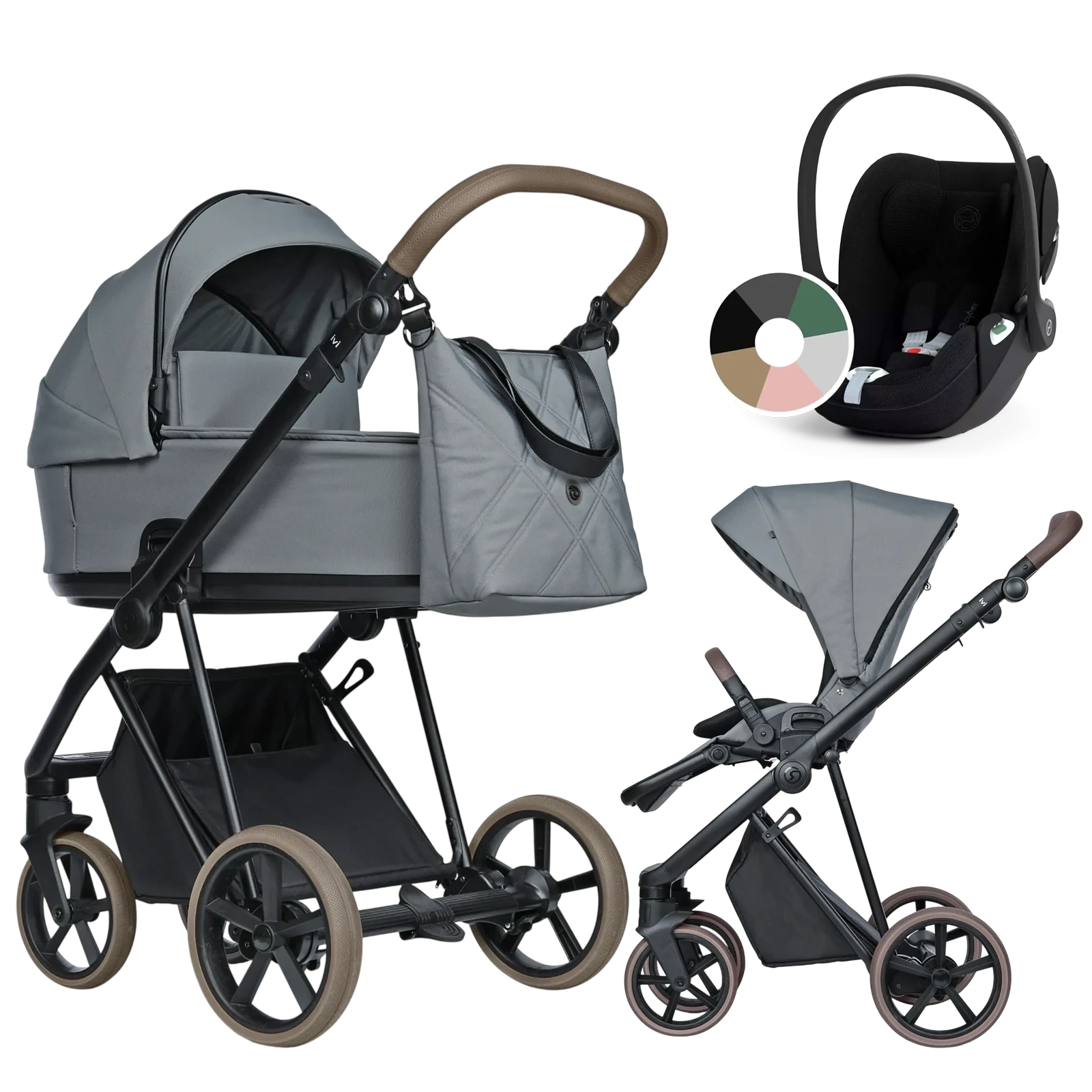Roan Ivi 2.0 Vintage + Cybex Cloud T i-Size +GRATIS - 3w1 | Blue Tea