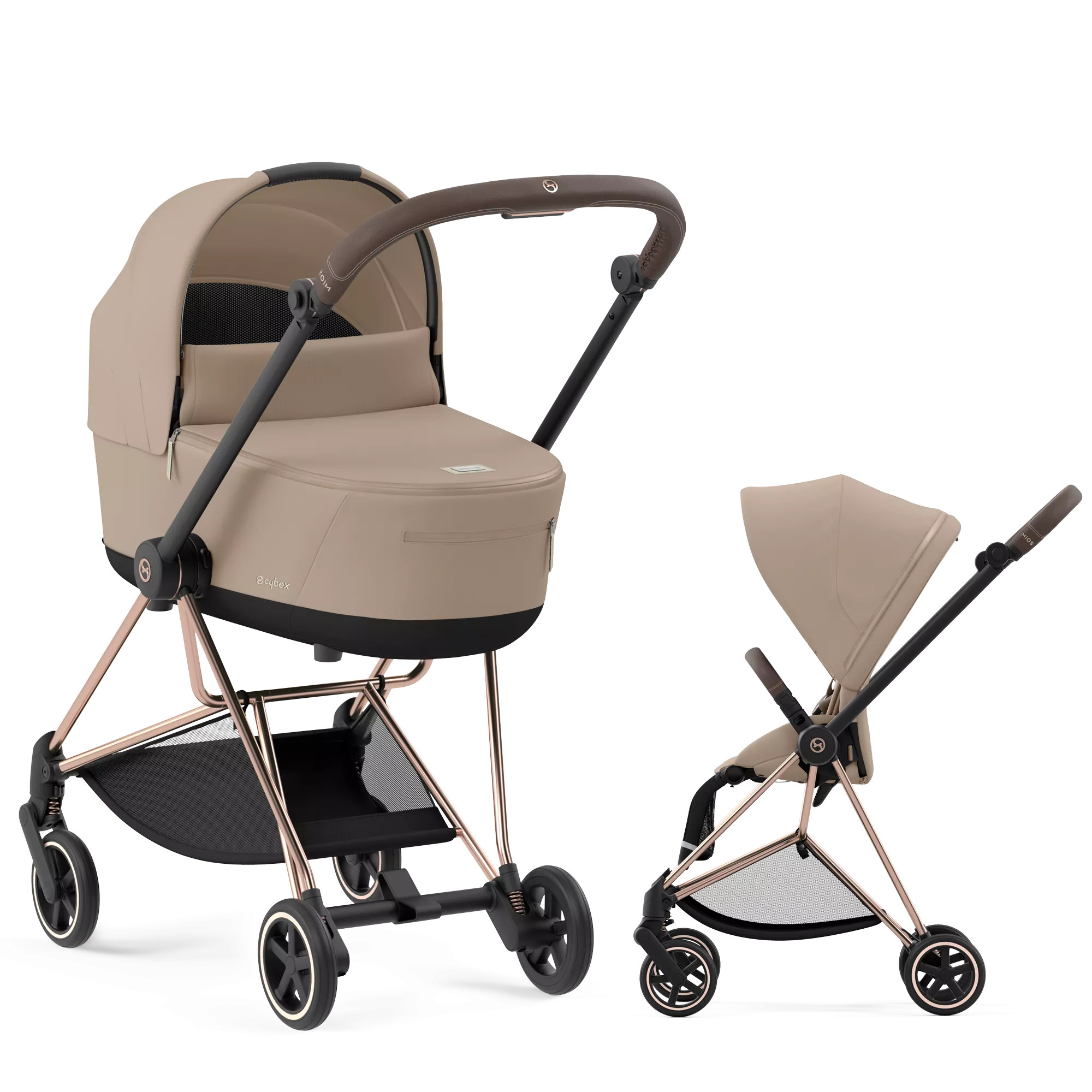 Cybex Mios 3.0 - 2w1 | Cozy Beige (Rosegold Frame)