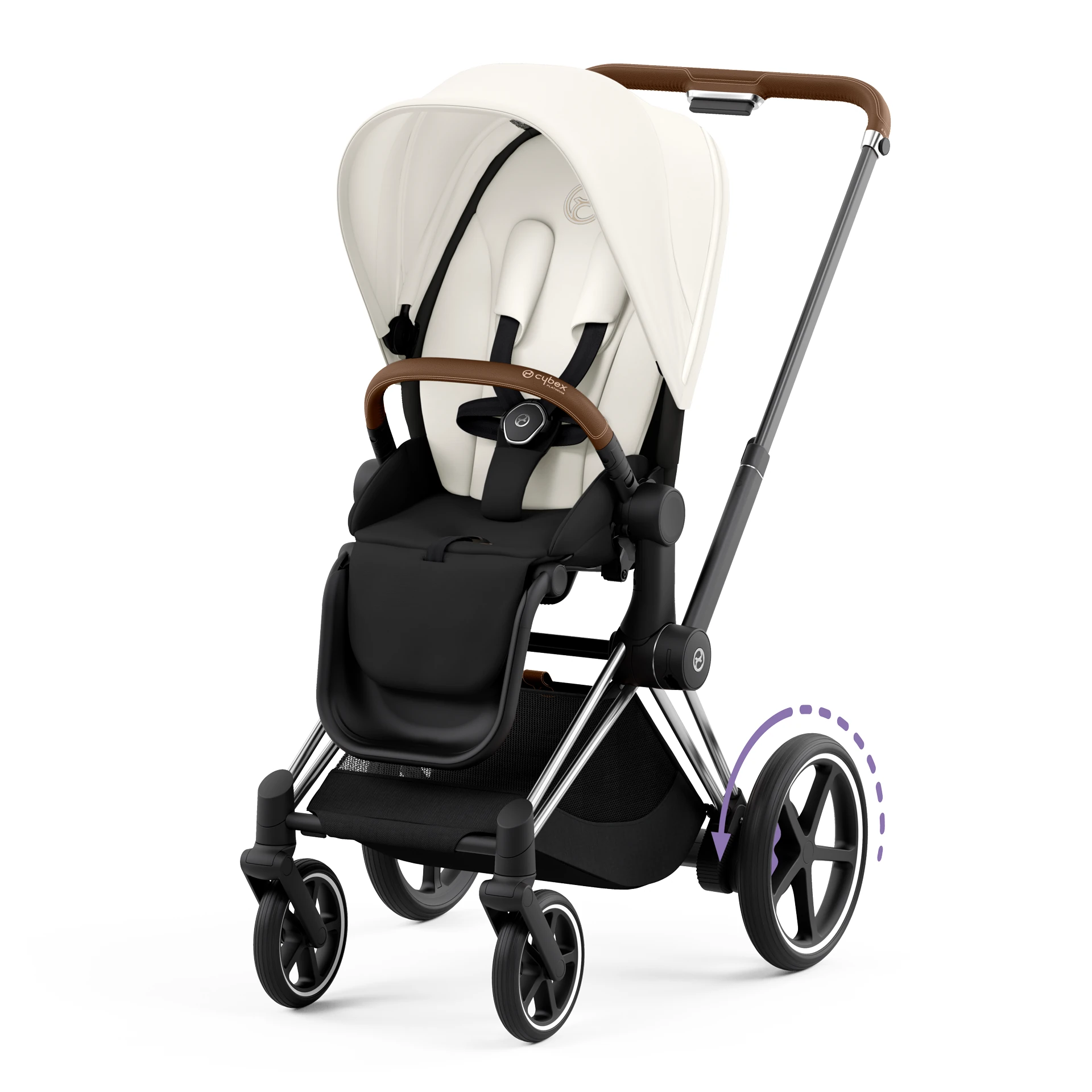 Cybex e-Priam 4.0 - 2w1 | Off White (Chrome Brown Frame)