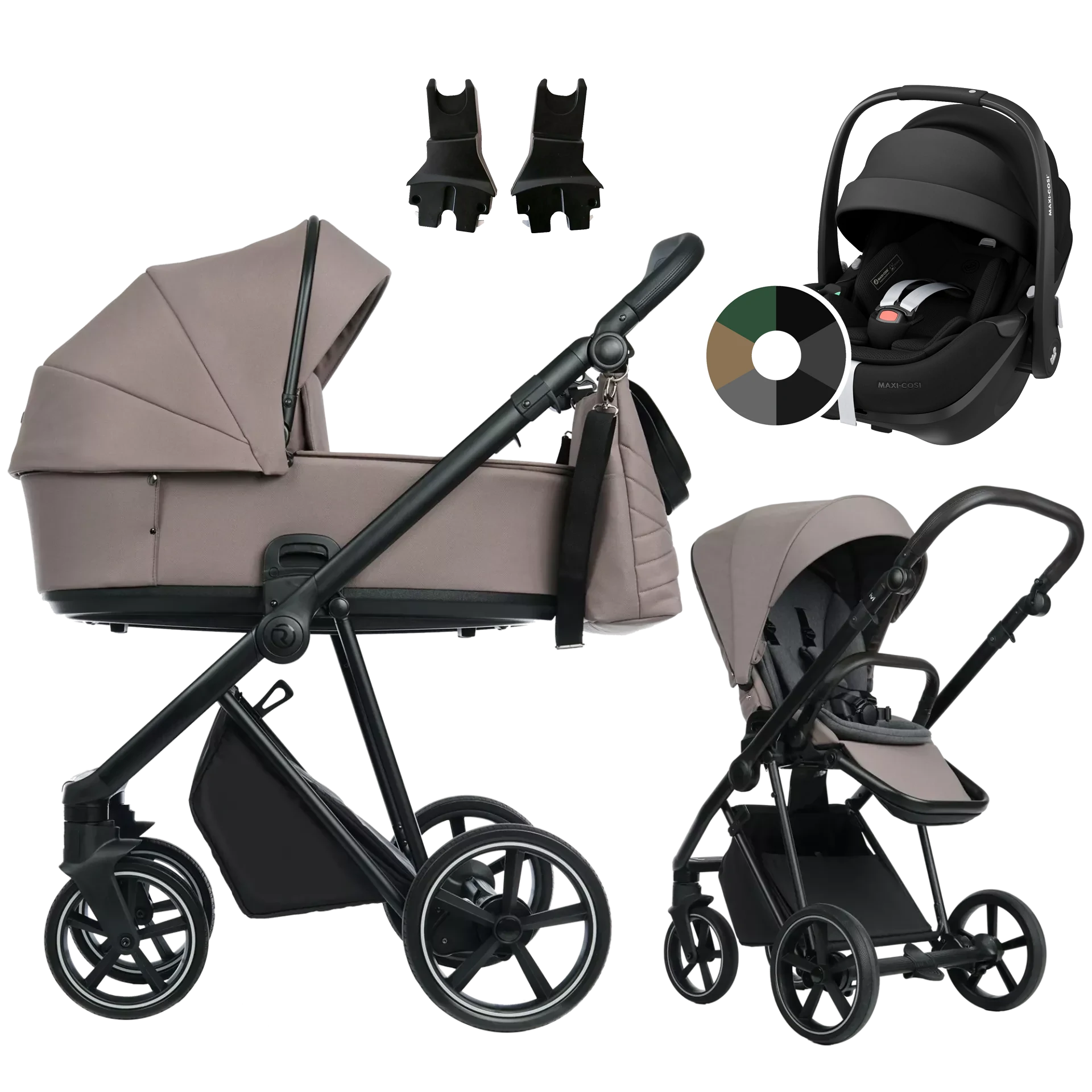 Roan Ivi 2.0 + Maxi-Cosi Pebble 360 Pro2 +GRATIS - 3w1 | Cocoa