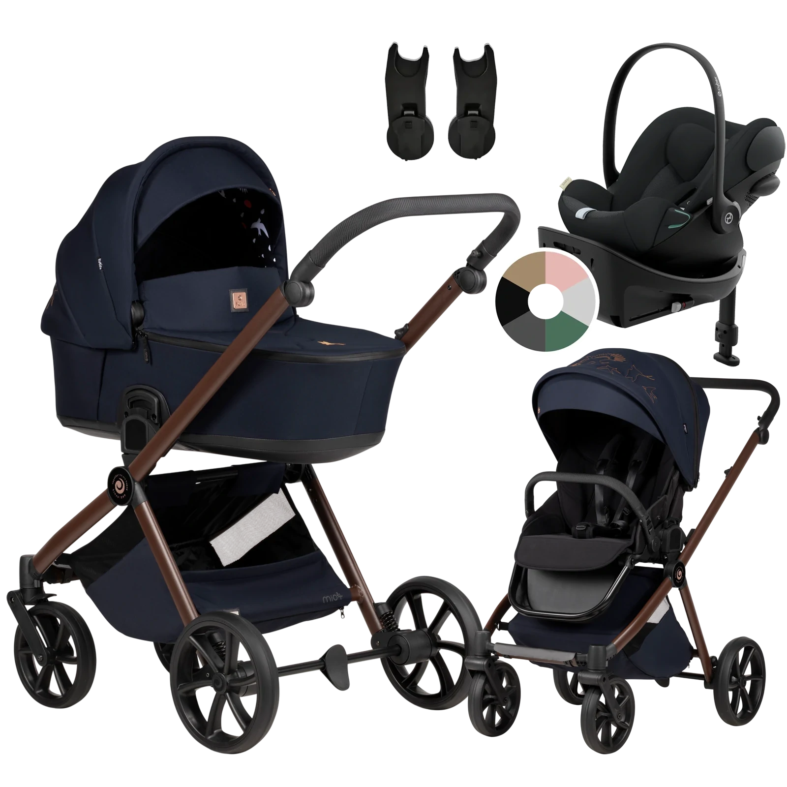 Tutis Mio 3 Plus + Cybex Cloud G3 + baza G3 + GRATIS - 4w1 | 015 Midnight Swallow