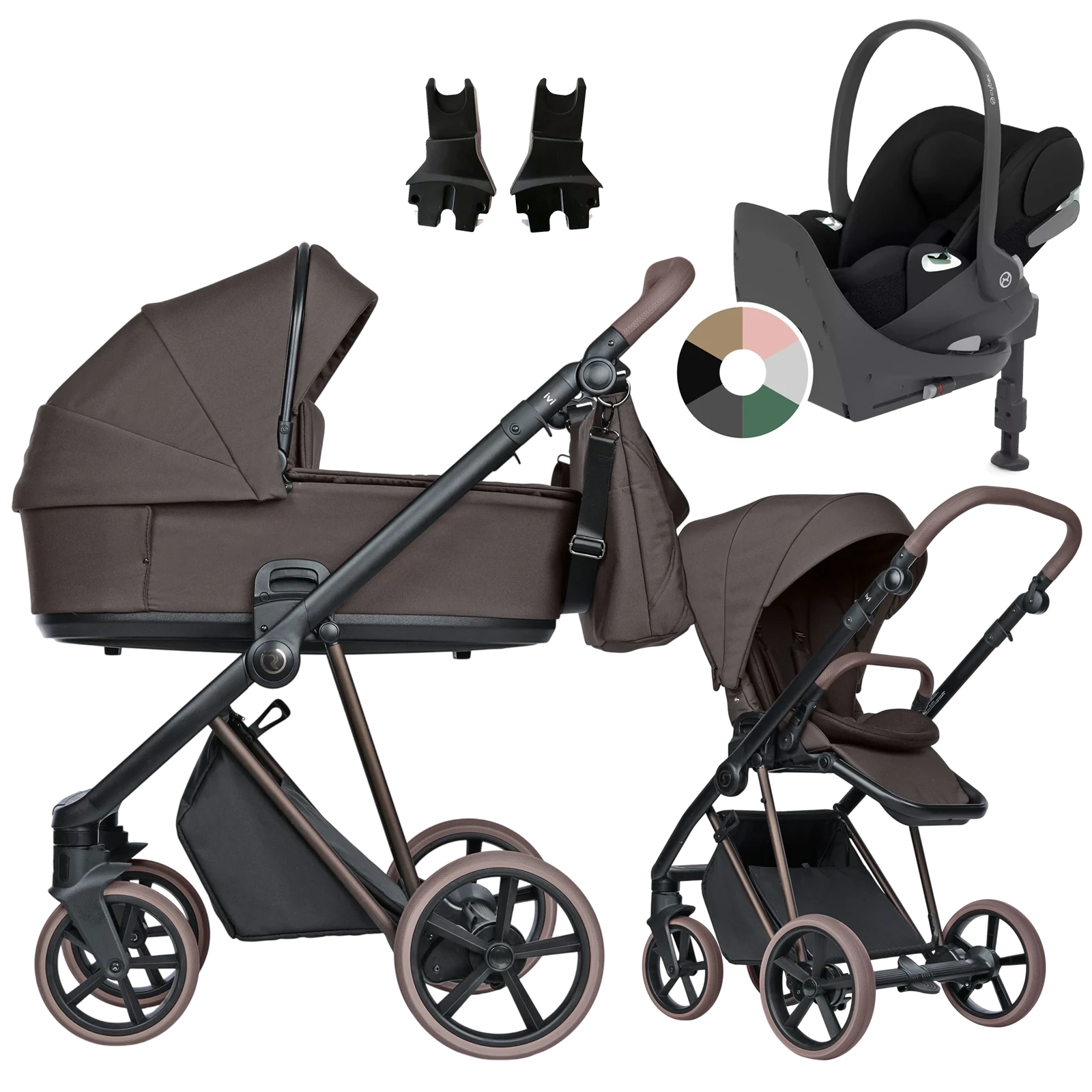 Roan Ivi 2.0 Vintage + Cybex Cloud T + baza T + GRATIS - 4w1 | Turkish Coffee Brown