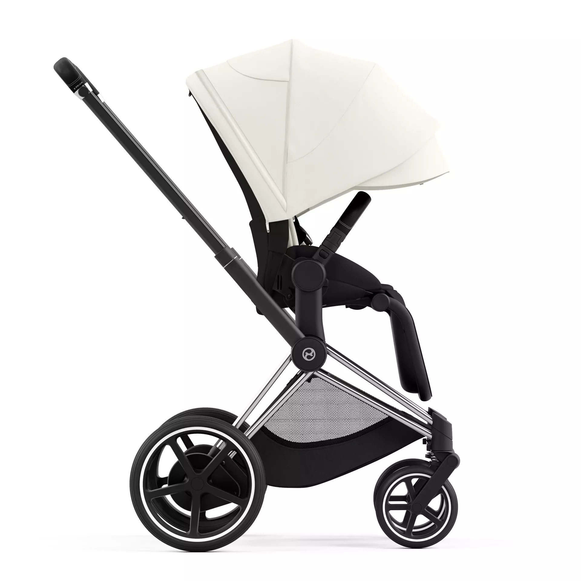 Cybex e-Priam 4.0 - 2w1 | Off White (Chrome Black Frame) Cybex e-Priam 4.0 - 2w1 | Off White (Chrome Black Frame)