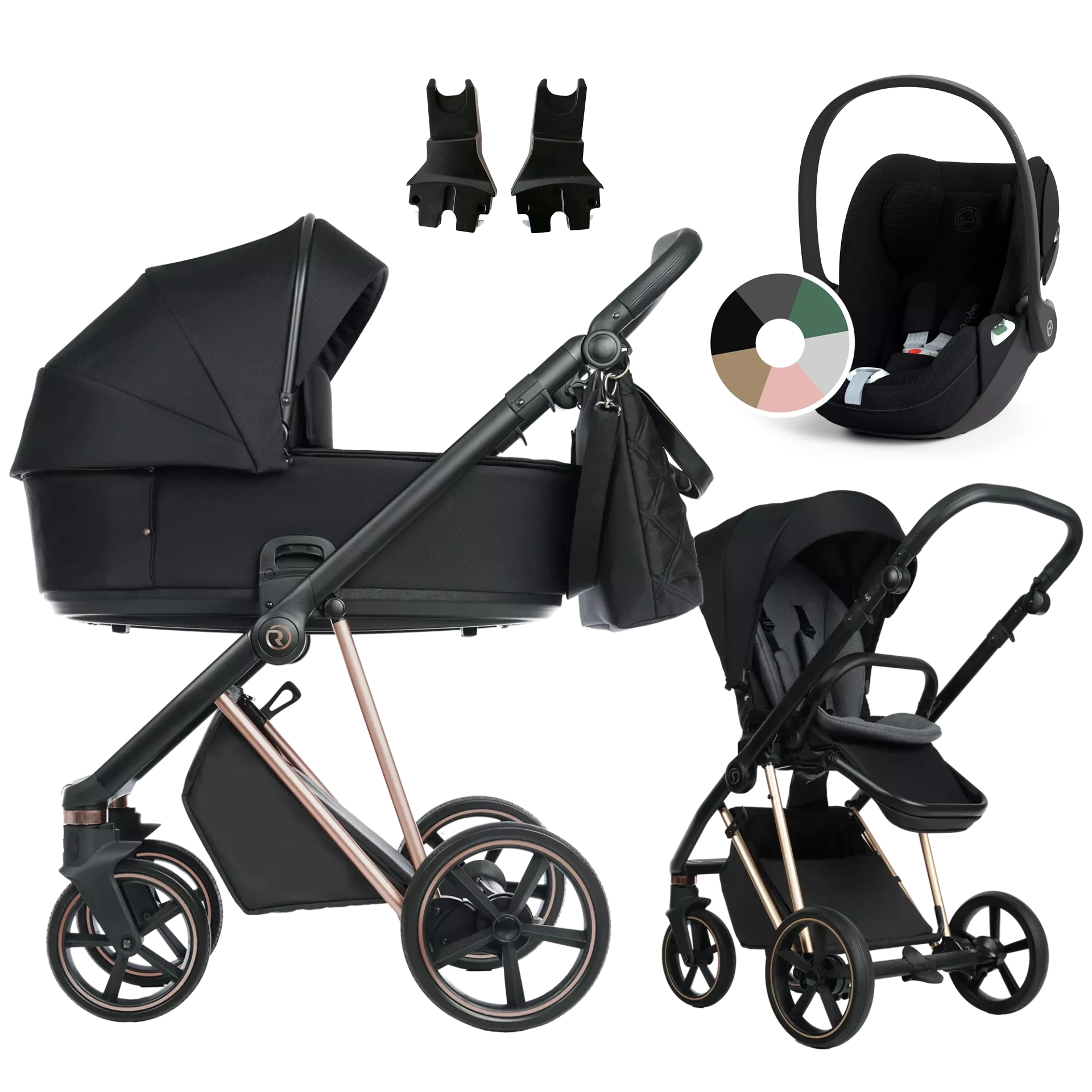 Roan Ivi 2.0 + Cybex Cloud T i-Size +GRATIS - 3w1 | Raven Rosegold
