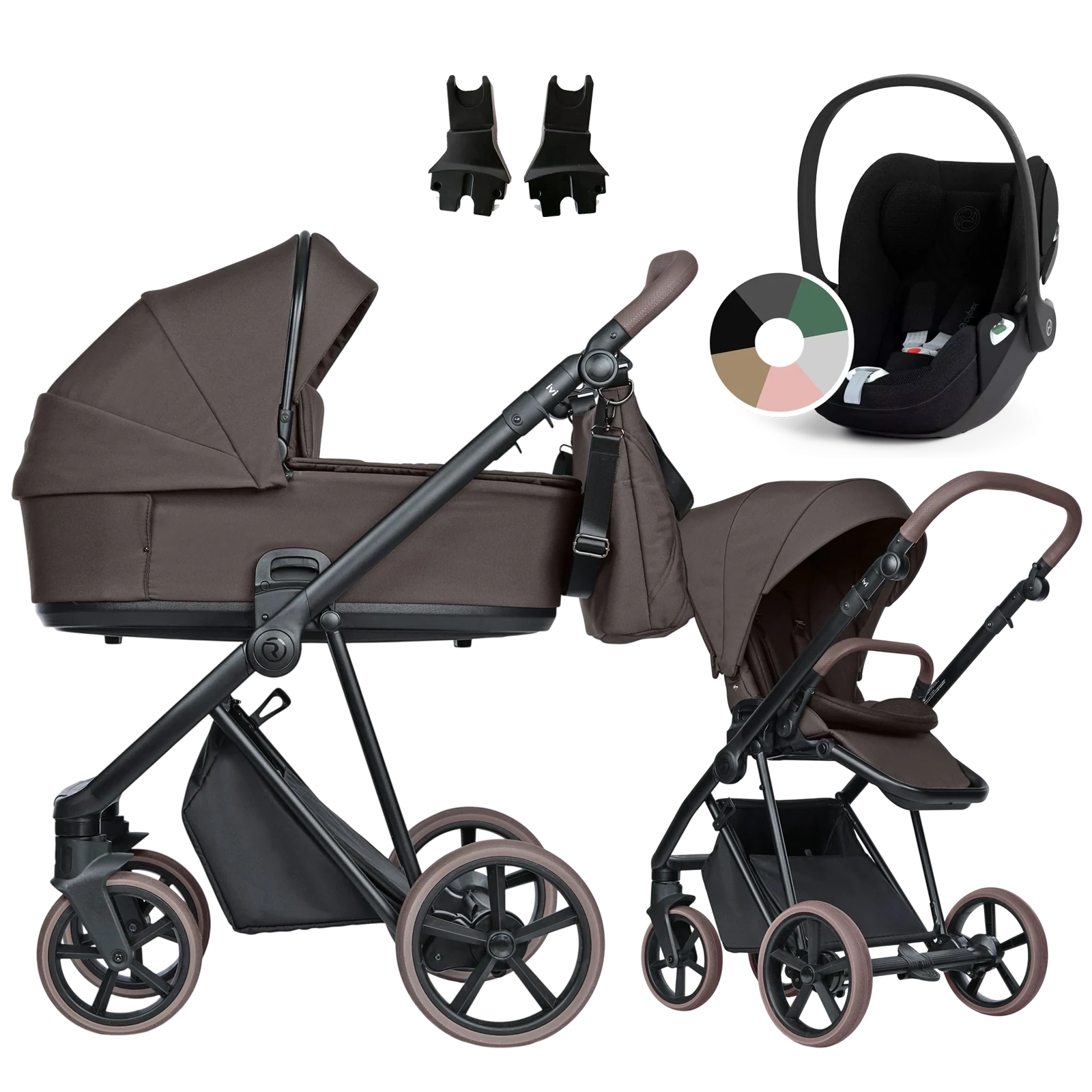 Roan Ivi 2.0 Vintage + Cybex Cloud T i-Size +GRATIS - 3w1 | Turkish Coffee Black