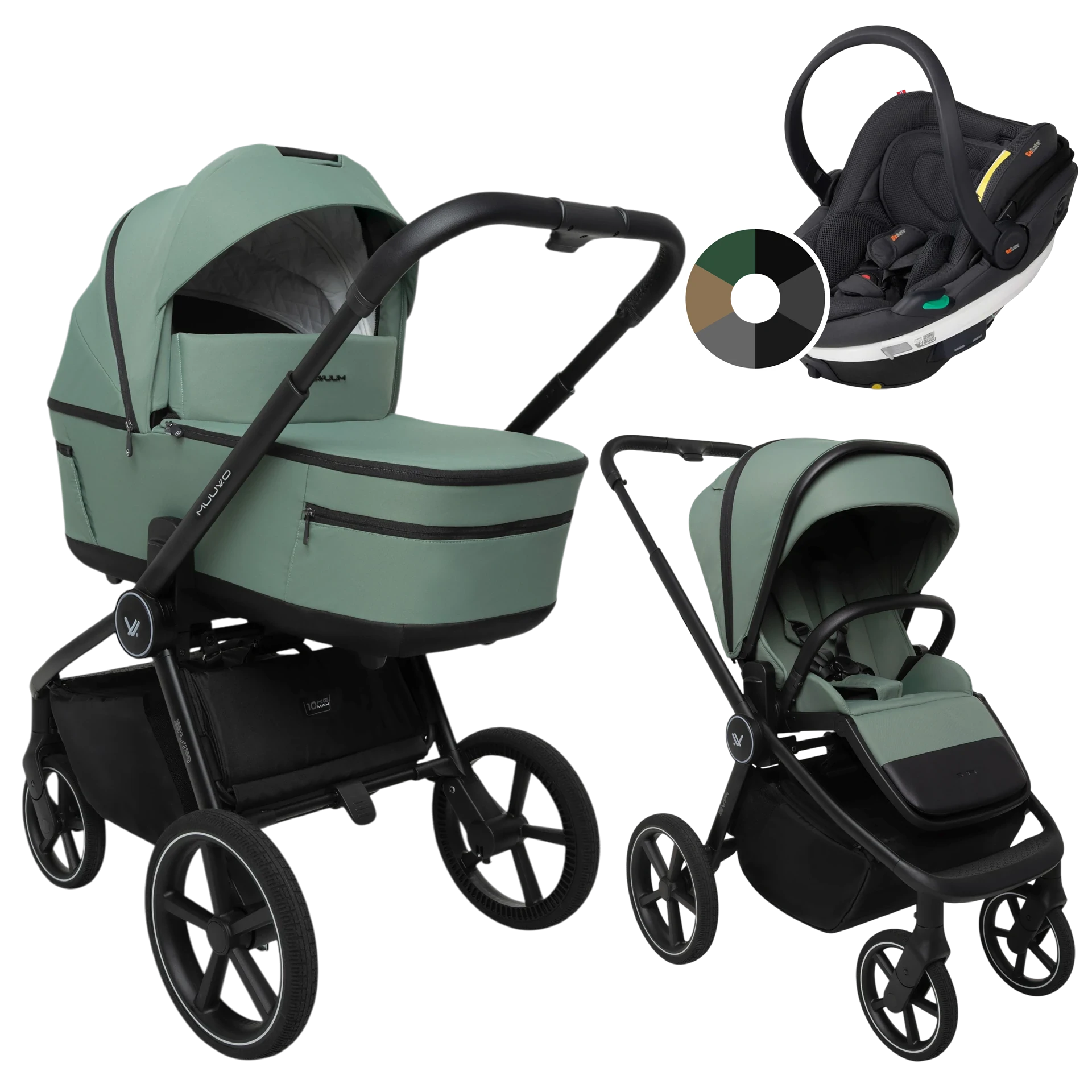 Muuvo Five + BeSafe Go Beyond +GRATIS - 3w1 | Pine Green