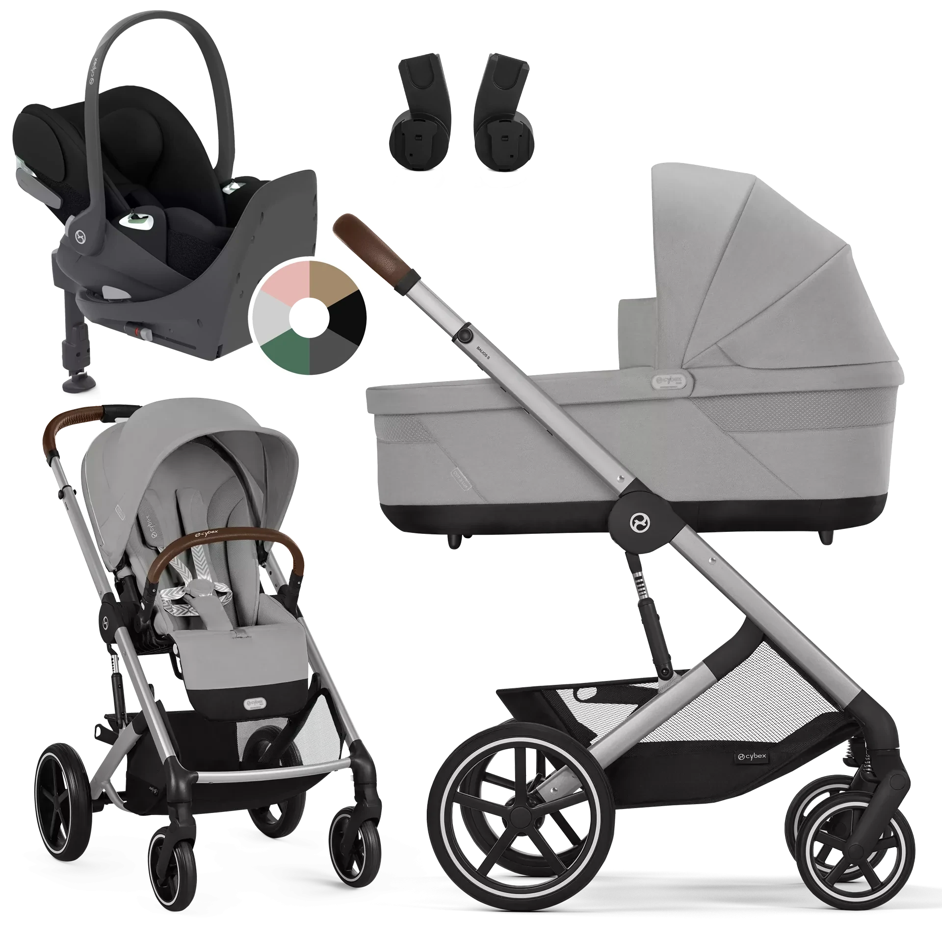 Cybex Balios S Lux + Cybex Cloud T i-Size + baza T - 4w1 | Stone Grey