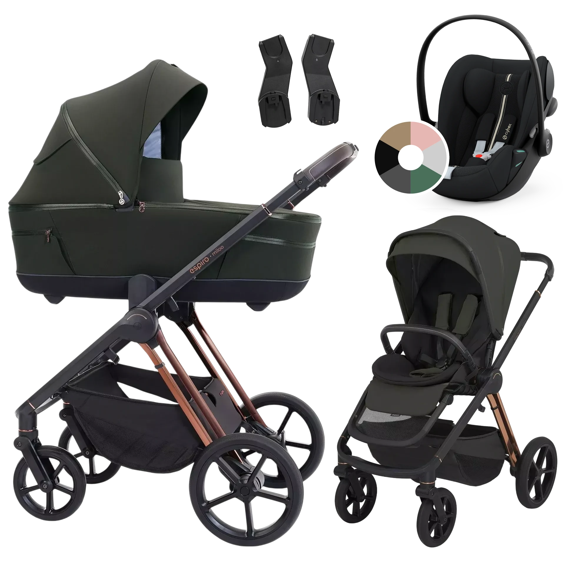 Espiro Miloo + Cybex Cloud G i-Size +GRATIS - 3w1 | 204 Luxury Green