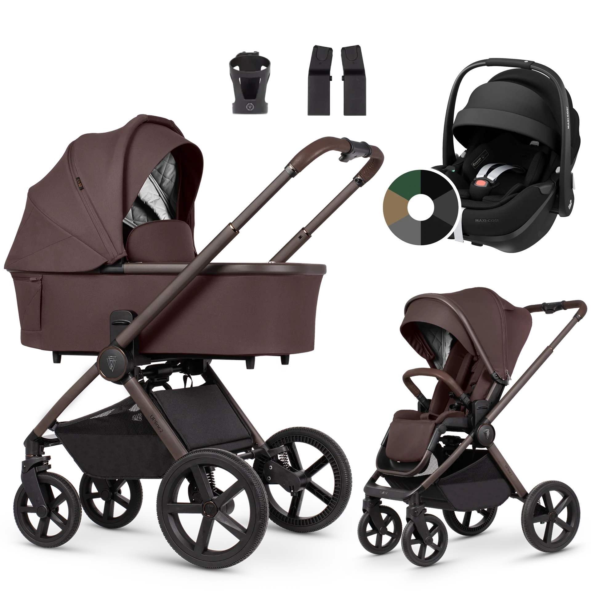 Venicci Upline 2 + Maxi-Cosi Pebble 360 Pro2 +AKCESORIA - 3w1 | Burgundy Venicci Upline 2 + Maxi-Cosi Pebble 360 Pro2 +AKCESORIA - 3w1 | Burgundy