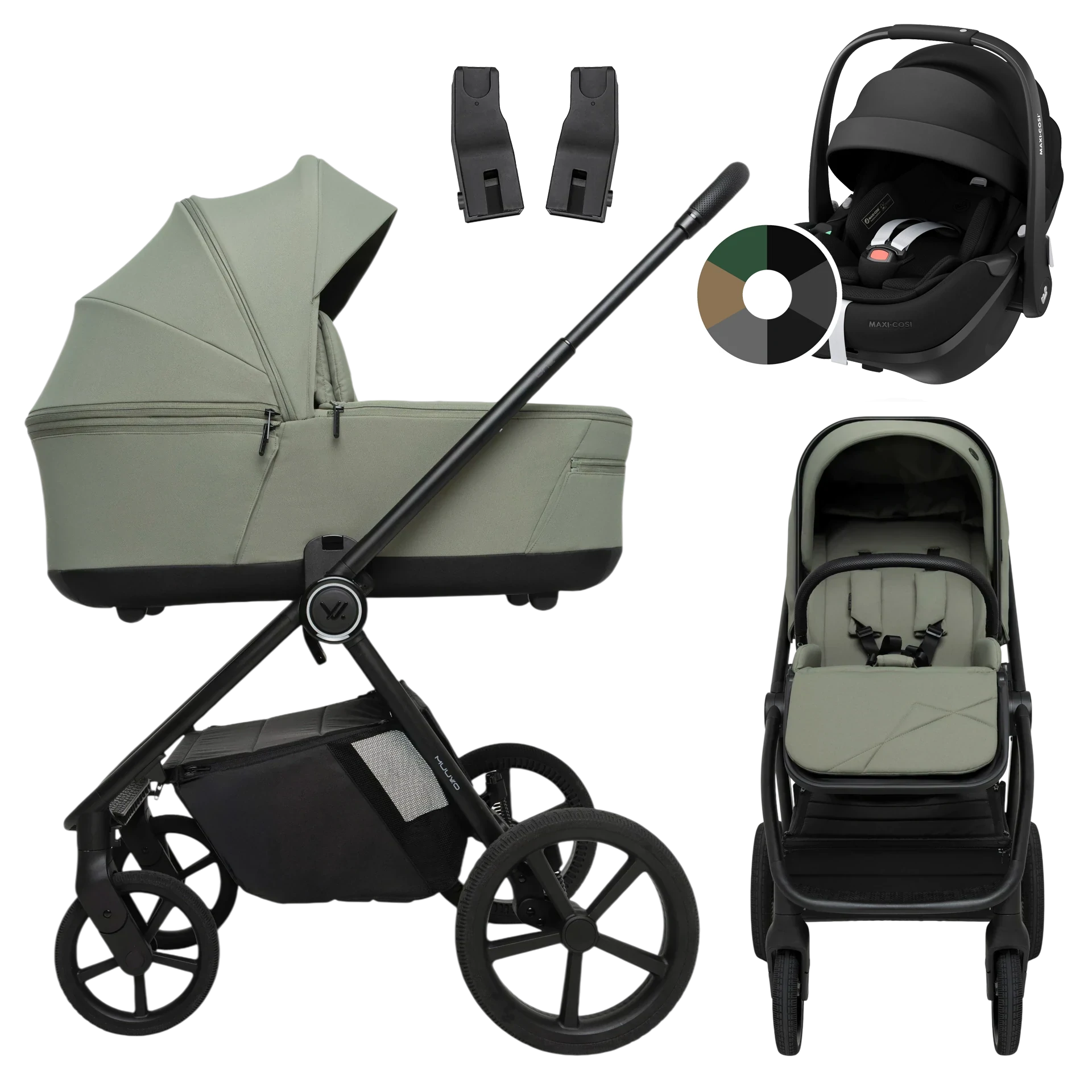 Muuvo One + Maxi-Cosi Pebble 360 Pro2 +GRATIS - 3w1 | Olive