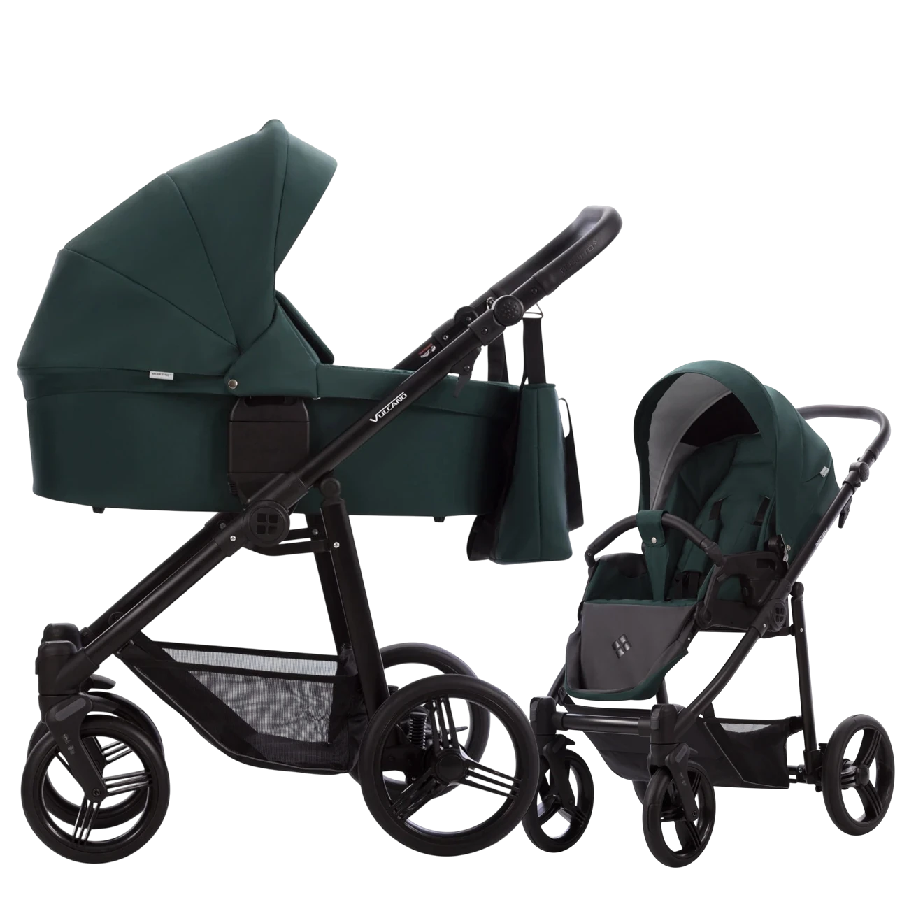 Bebetto Vulcano - wózek 2w1 | 05 Black | OKAZJA