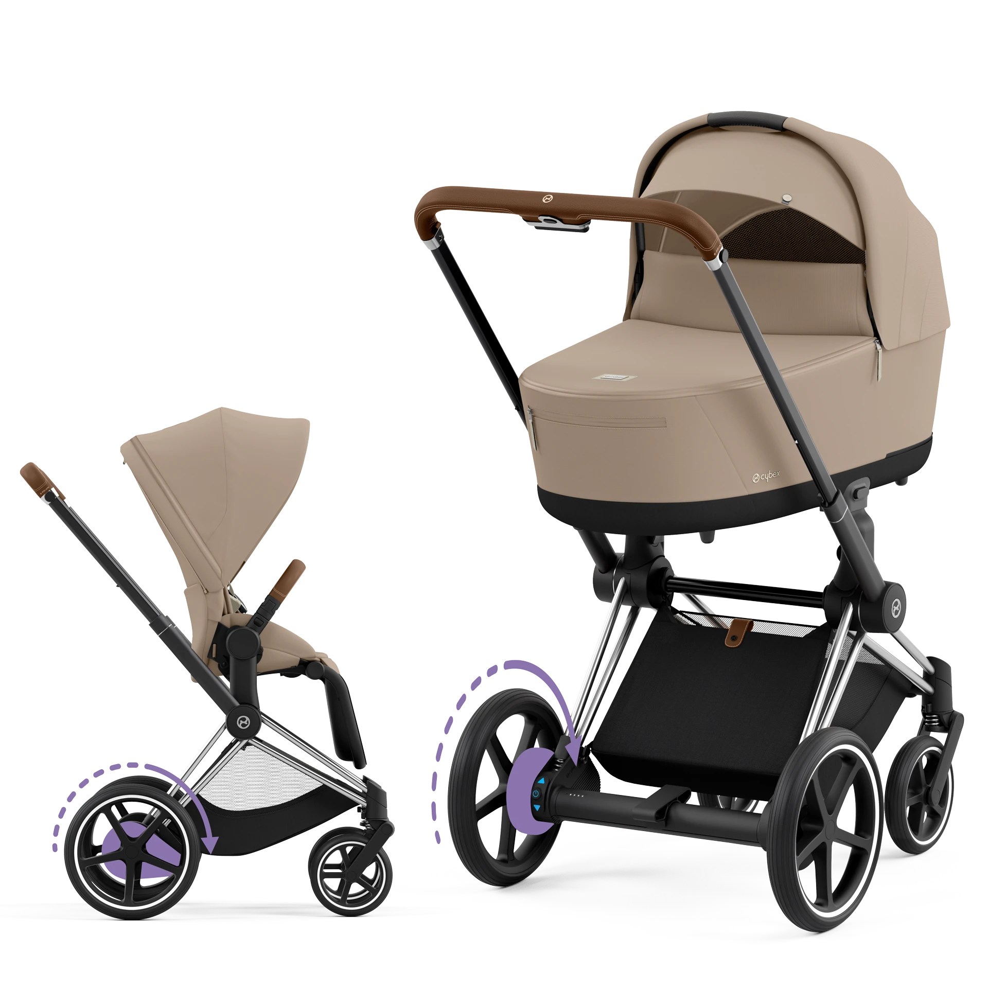 Cybex e-Priam 4.0 - 2w1 | Cozy Beige (Chrome Brown Frame)