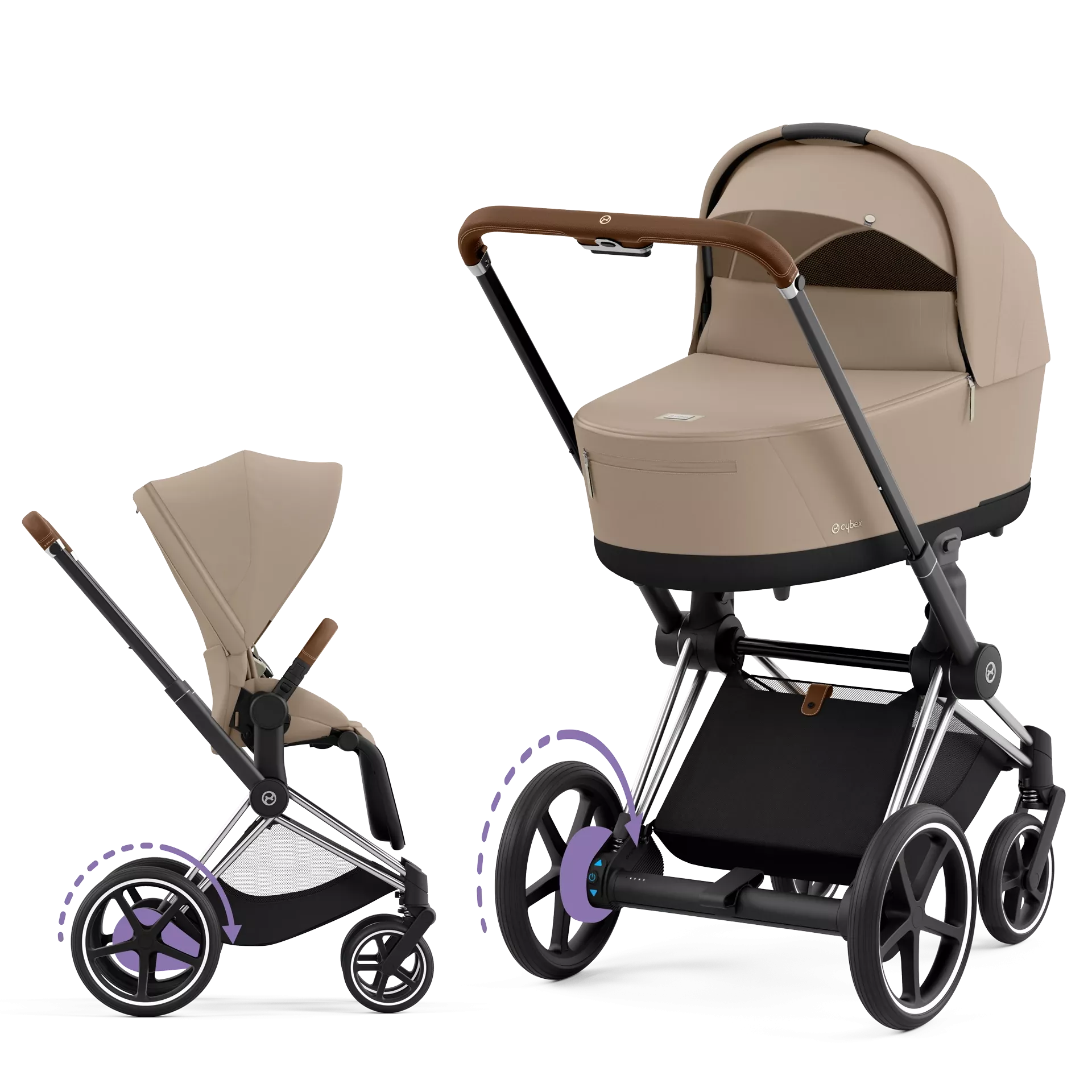 Cybex e-Priam 4.0 - 2w1 | Cozy Beige (Chrome Brown Frame)