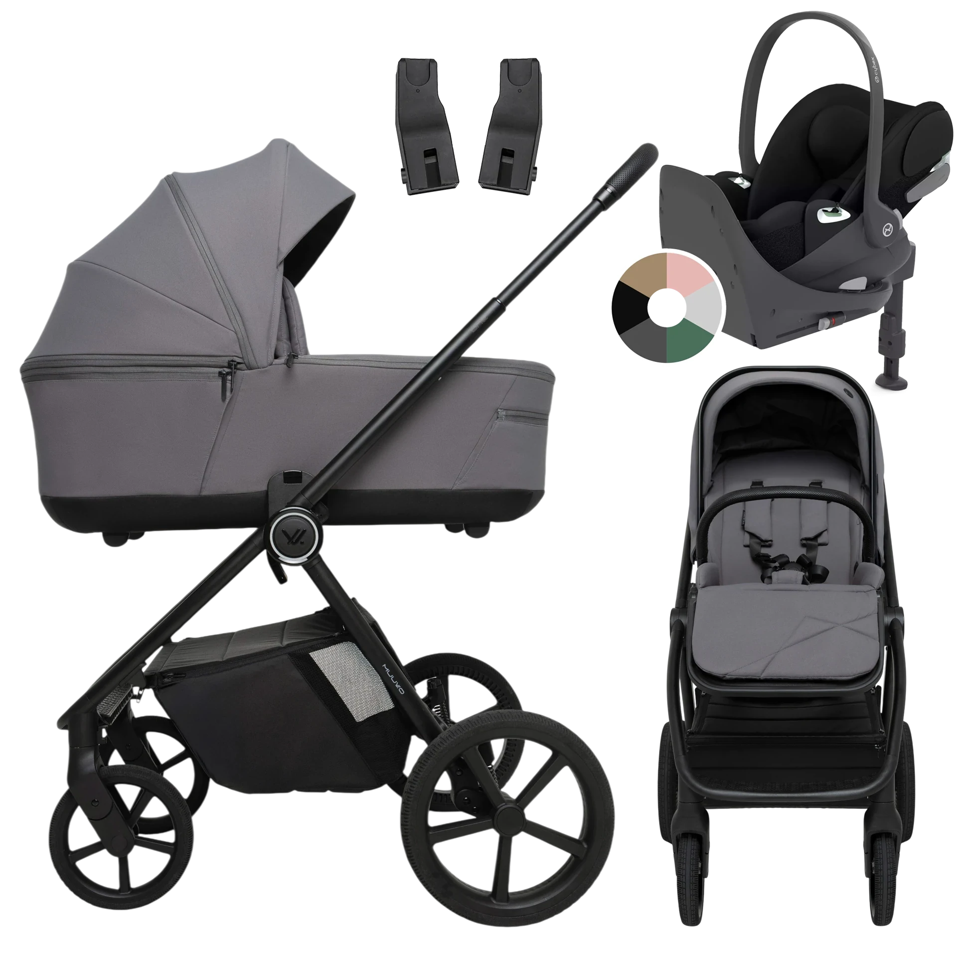 Muuvo One + Cybex Cloud T + baza T +GRATIS - 4w1 | Gris