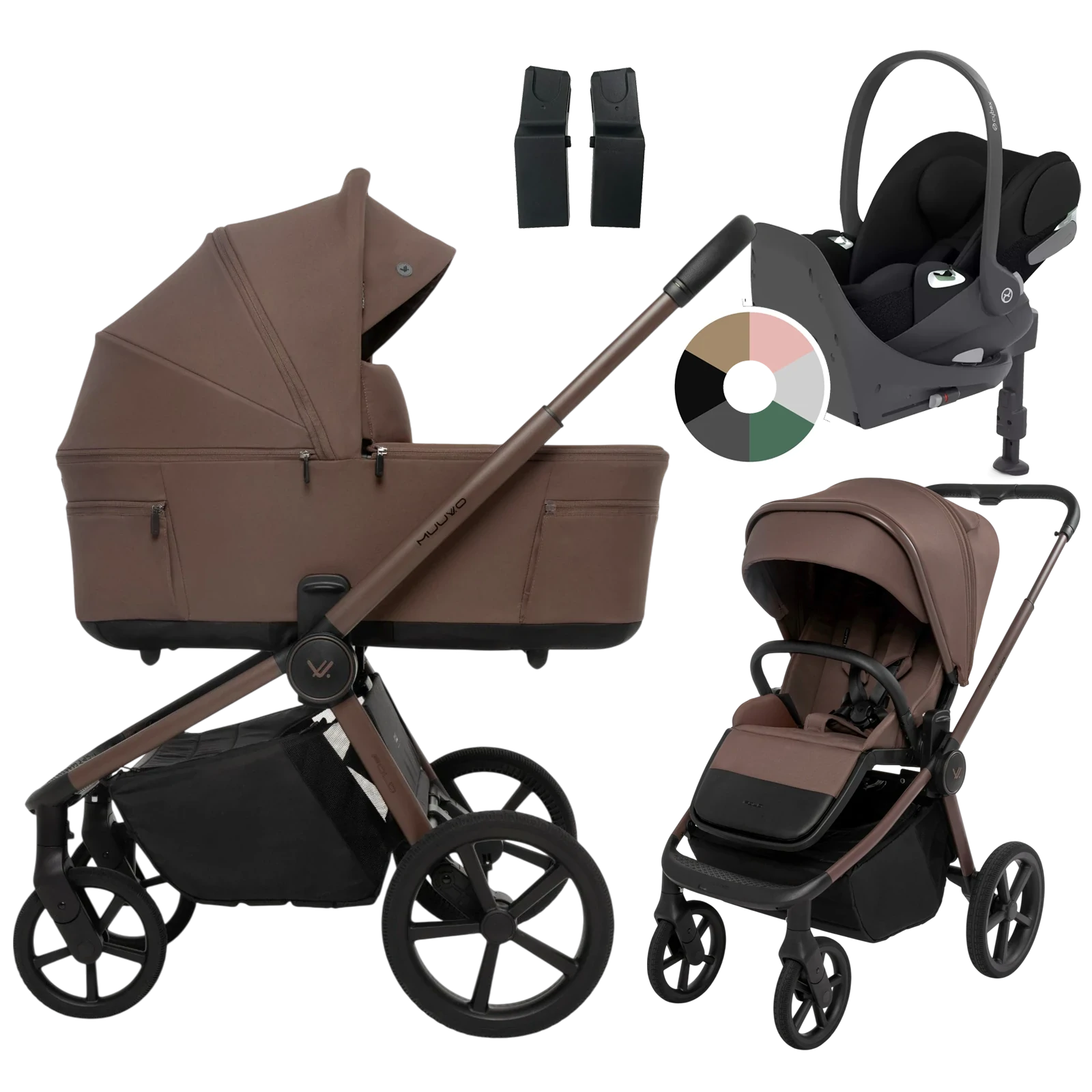 Muuvo Fold + Cybex Cloud T + baza T + GRATIS - 4w1 | Dark Chocolate