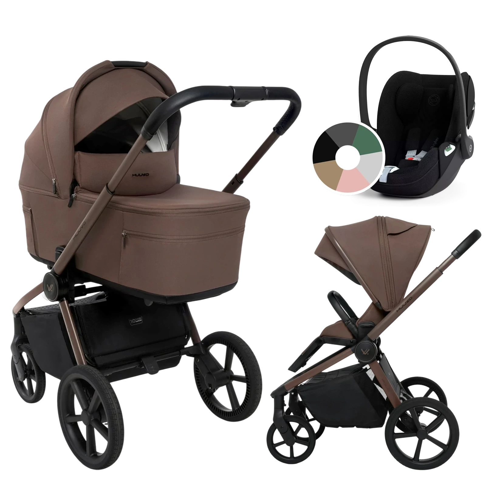 Muuvo Fold + Cybex Cloud T i-Size + GRATIS - 3w1 | Dark Chocolate