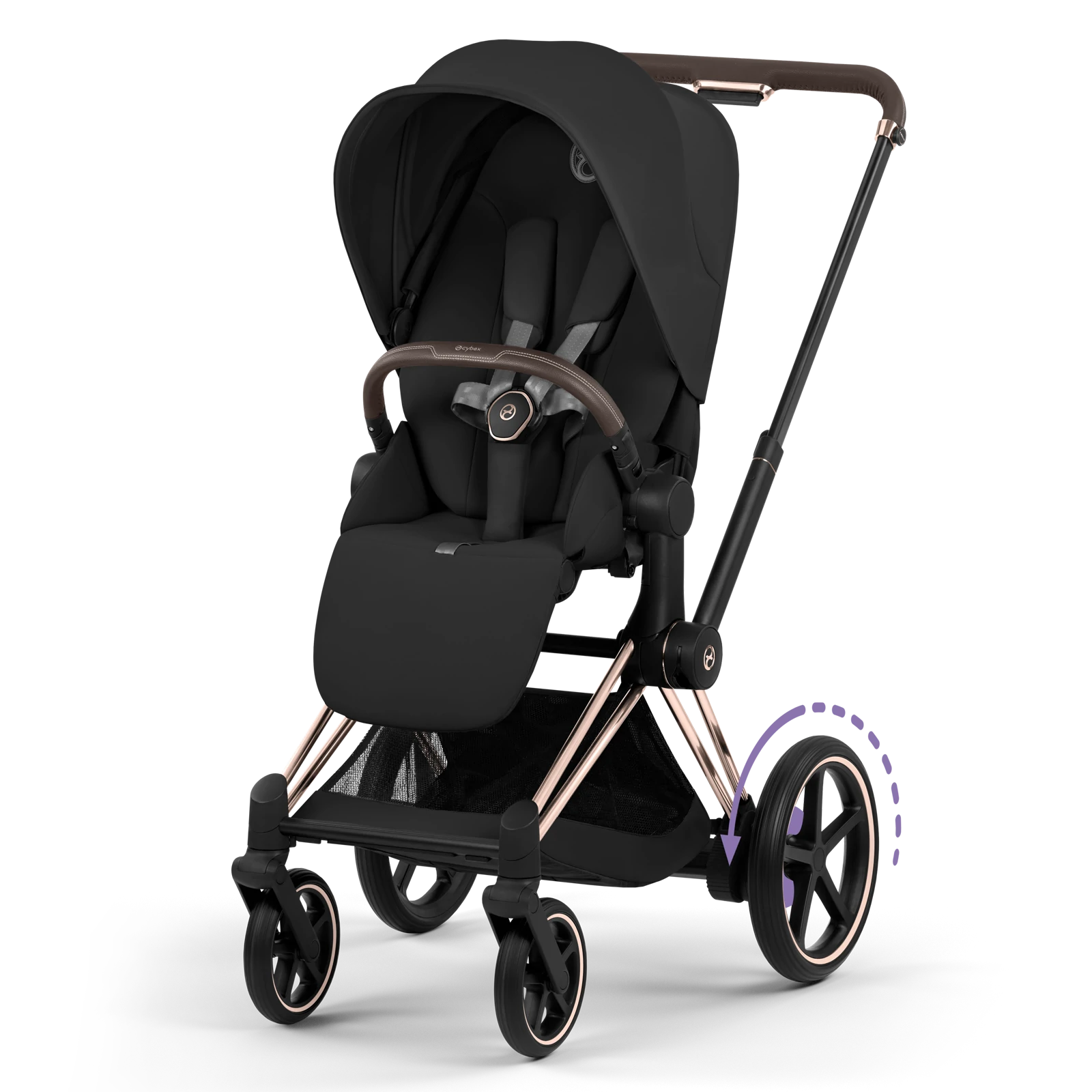 Cybex e-Priam 5.0 - wózek 2w1 | Sepia Black - Rosegold (Comfort)