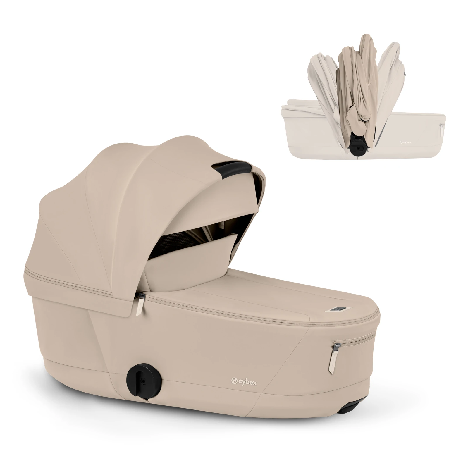 Cybex Priam 5.0 - wózek 4w1 | Cozy Beige - Matt Black (Comfort)
