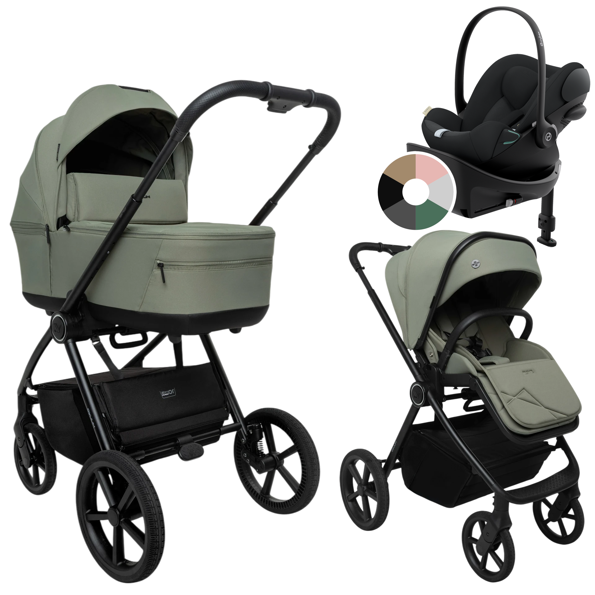 Muuvo One + Cybex Cloud G + baza G +GRATIS - 4w1 | Olive