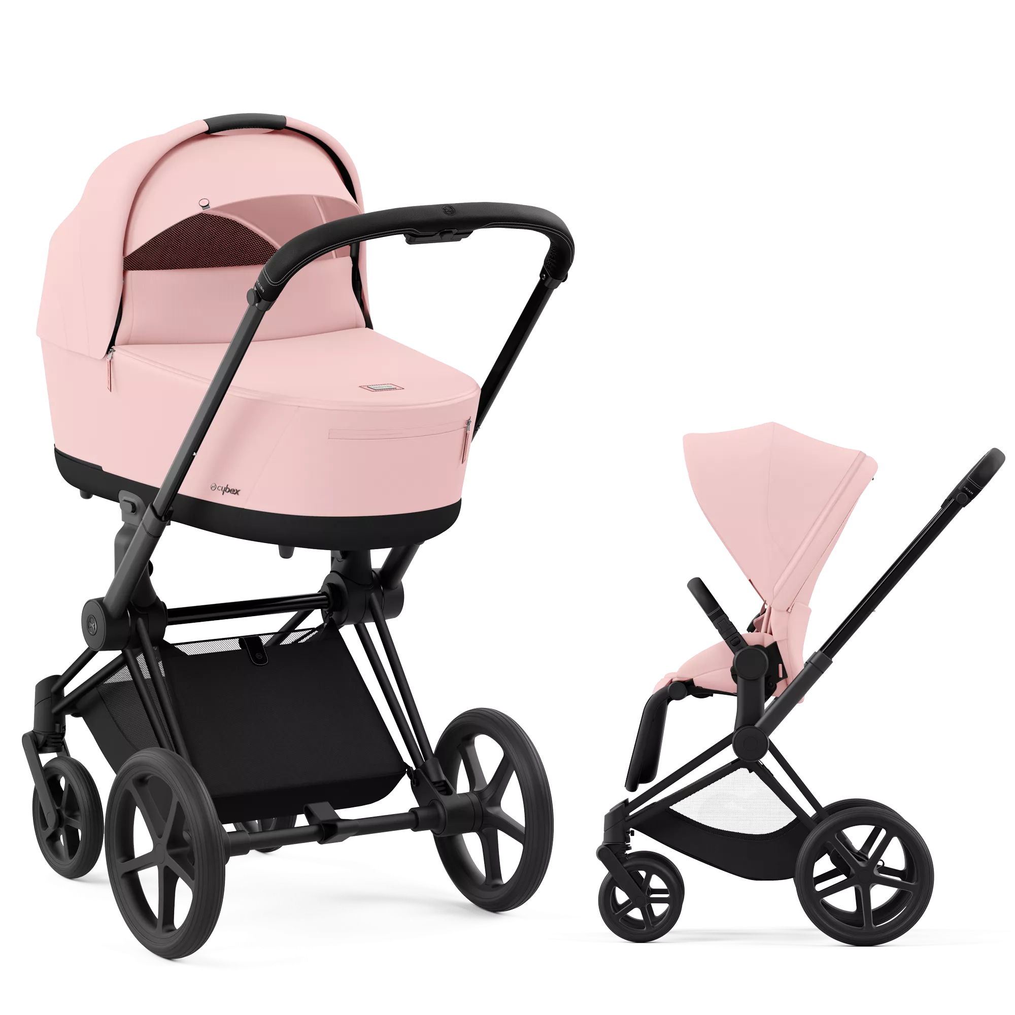 Cybex Priam 4.0 - 2w1 | Peach Pink (Matt Black Frame)