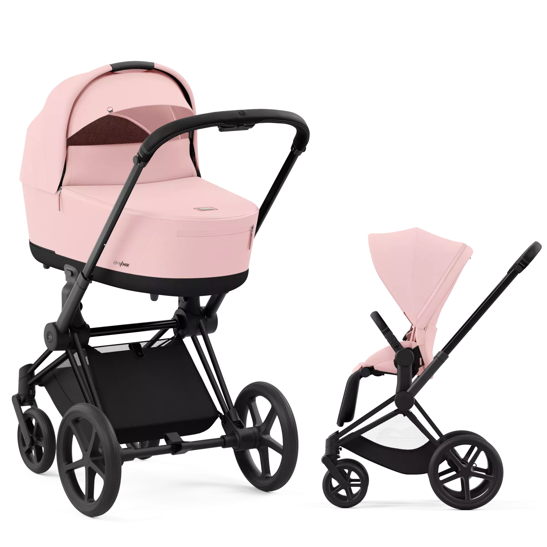 Cybex Priam 4.0 - 2w1 | Peach Pink (Matt Black Frame)