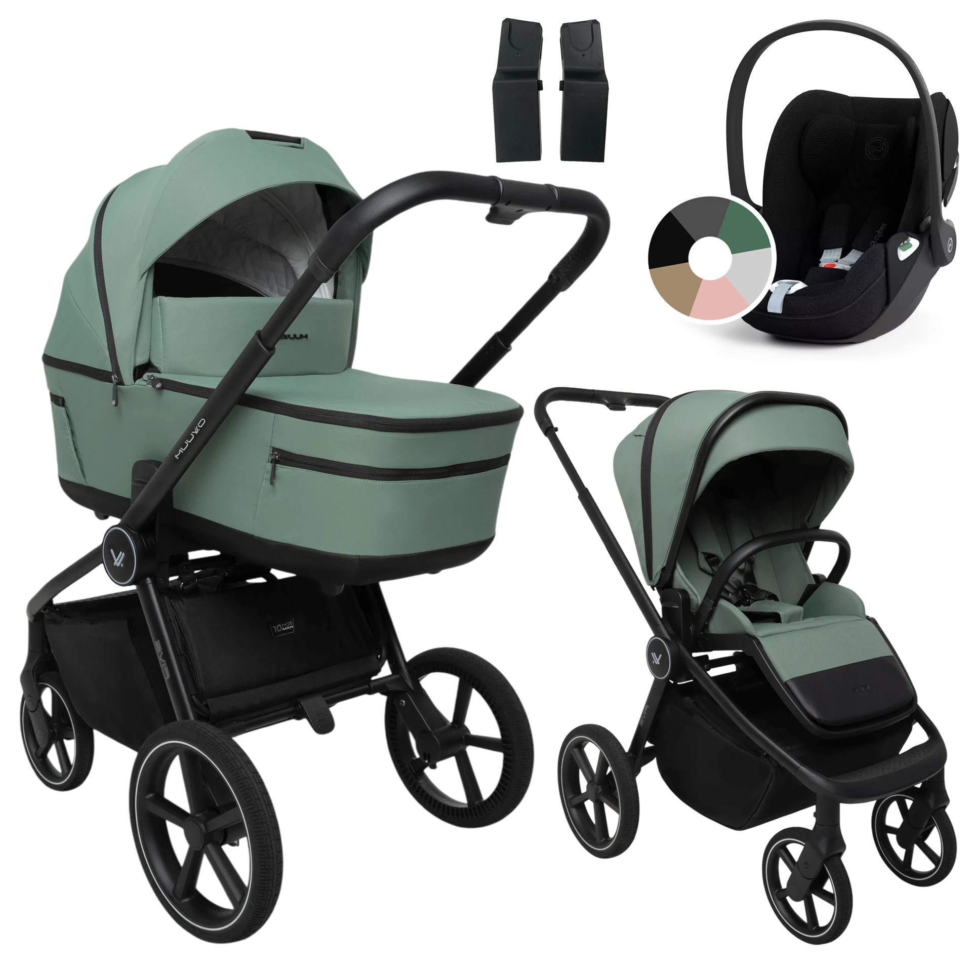 Muuvo Five + Cybex Cloud T i-Size +GRATIS - 3w1 | Pine Green