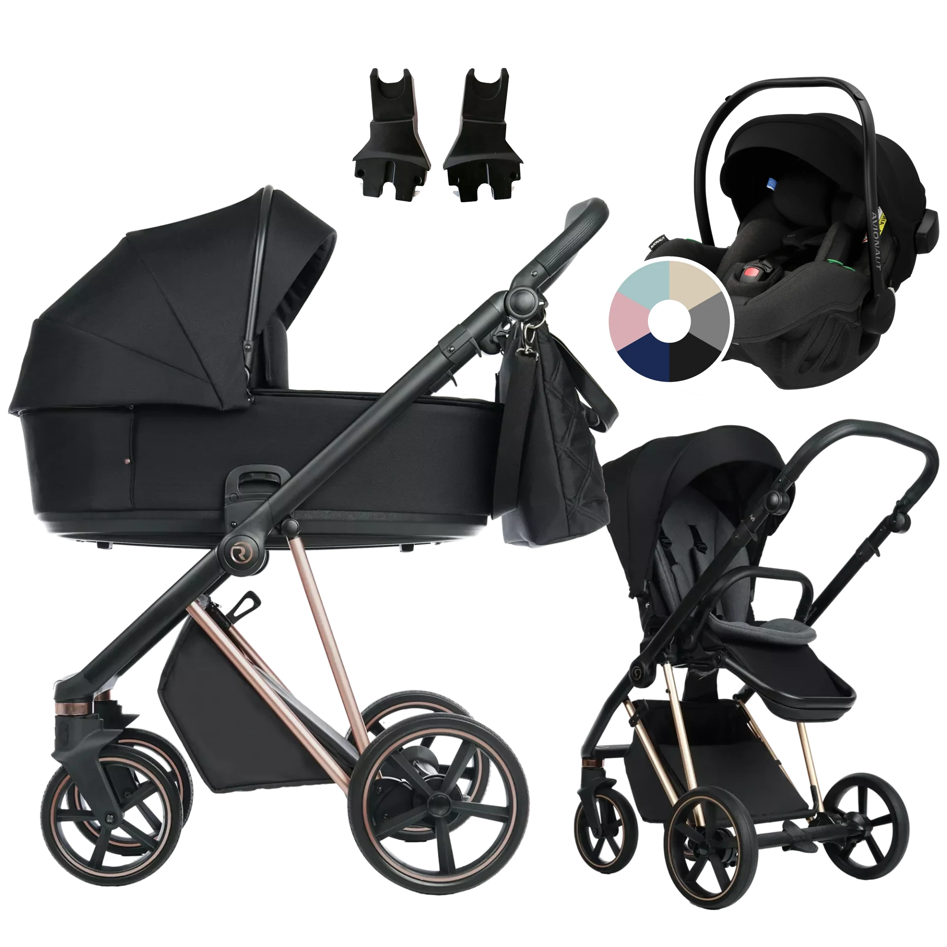 Roan Ivi 2.0 + Avionaut Pixel Pro 2.0 C +GRATIS - 3w1 | Raven Rosegold