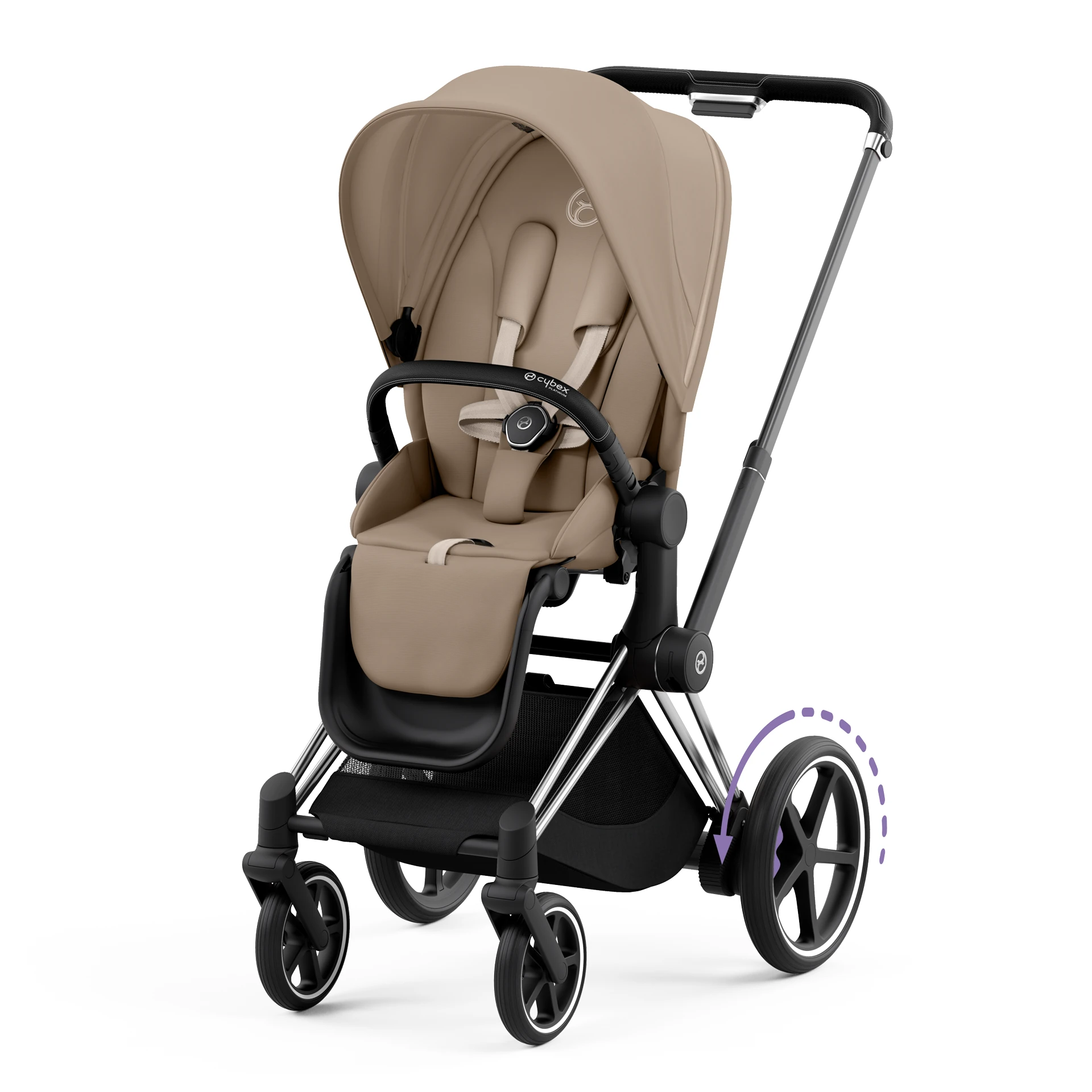Cybex e-Priam 4.0 - 2w1 | Cozy Beige (Chrome Black Frame) Cybex e-Priam 4.0 - 2w1 | Cozy Beige (Chrome Black Frame)