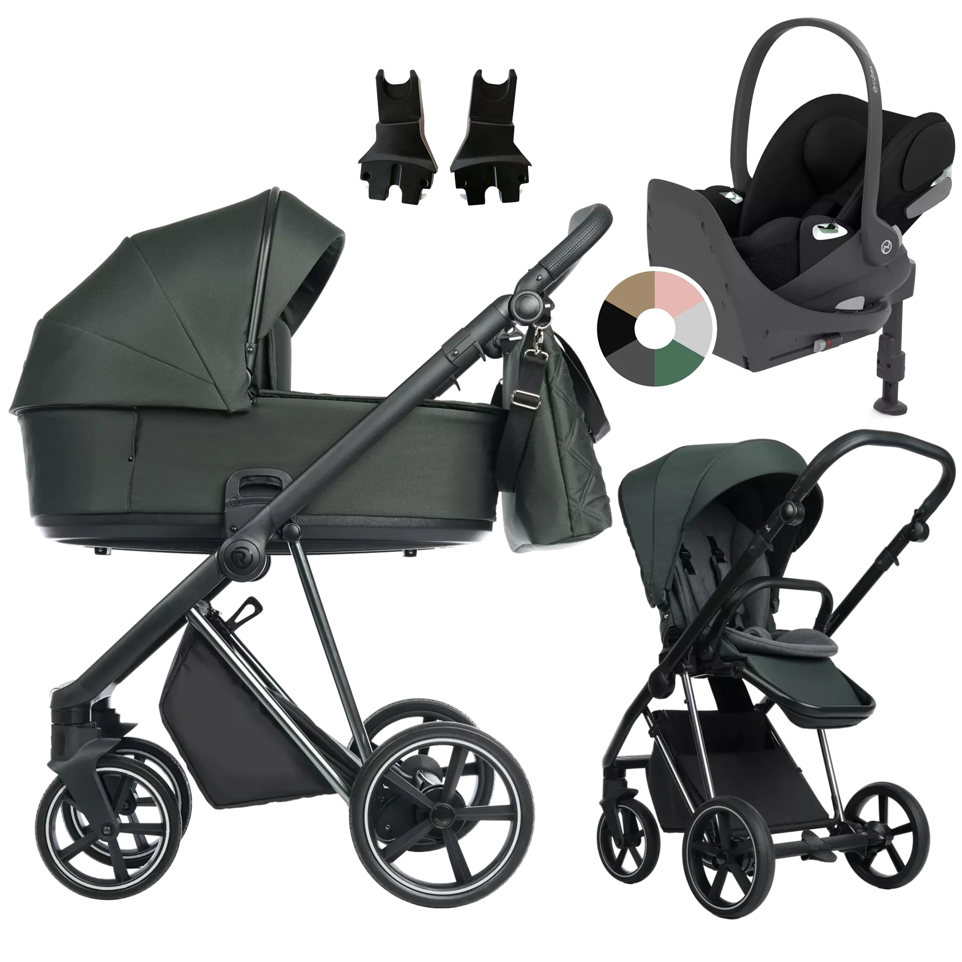 Roan Ivi 2.0 + Cybex Cloud T + baza T +GRATIS - 4w1 | Black Forest