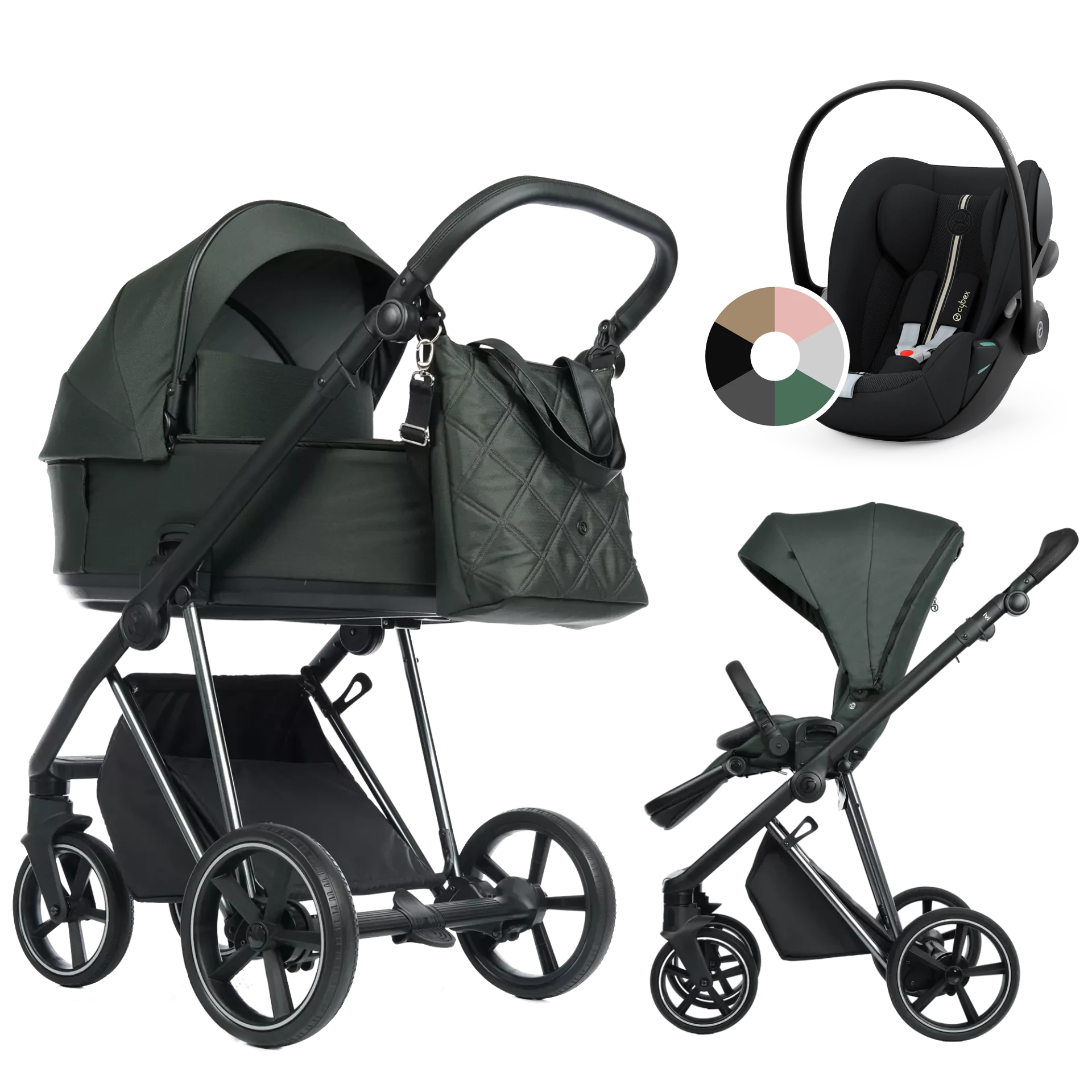 Roan Ivi 2.0 + Cybex Cloud G i-Size +GRATIS - 3w1 | Black Forest