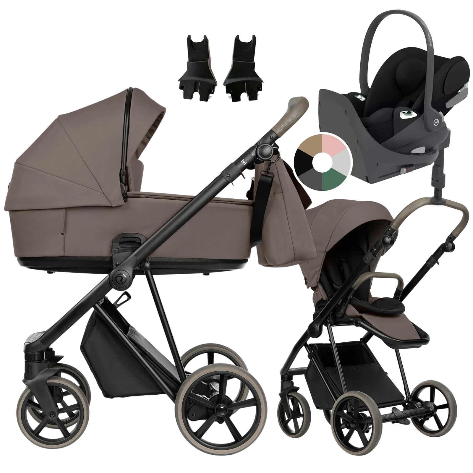 Roan Ivi 2.0 Vintage + Cybex Cloud T + baza T + GRATIS - 4w1 | Mocca Frappe