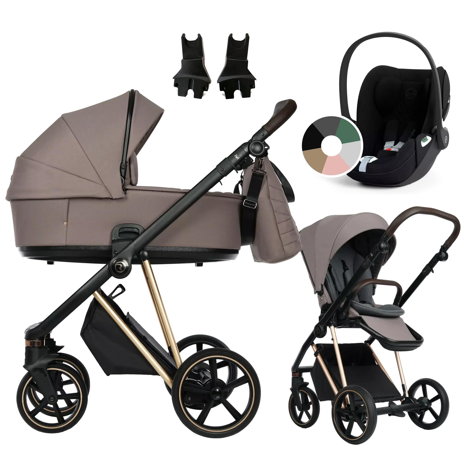 Roan Ivi 2.0 + Cybex Cloud T i-Size +GRATIS - 3w1 | Cocoa Rosegold