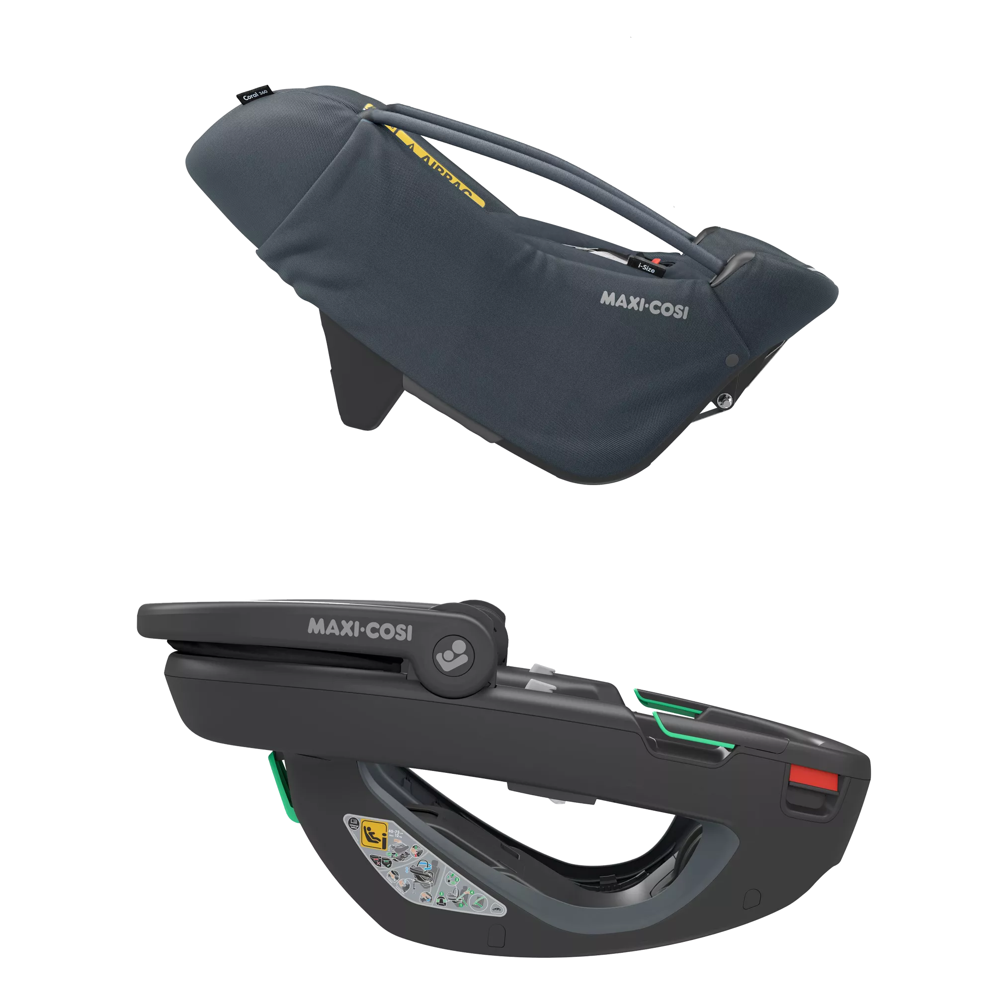 Maxi-Cosi Coral 360 + baza FamilyFix 360 Pro | Essential Graphite Maxi-Cosi Coral 360 + baza FamilyFix 360 Pro | Essential Graphite