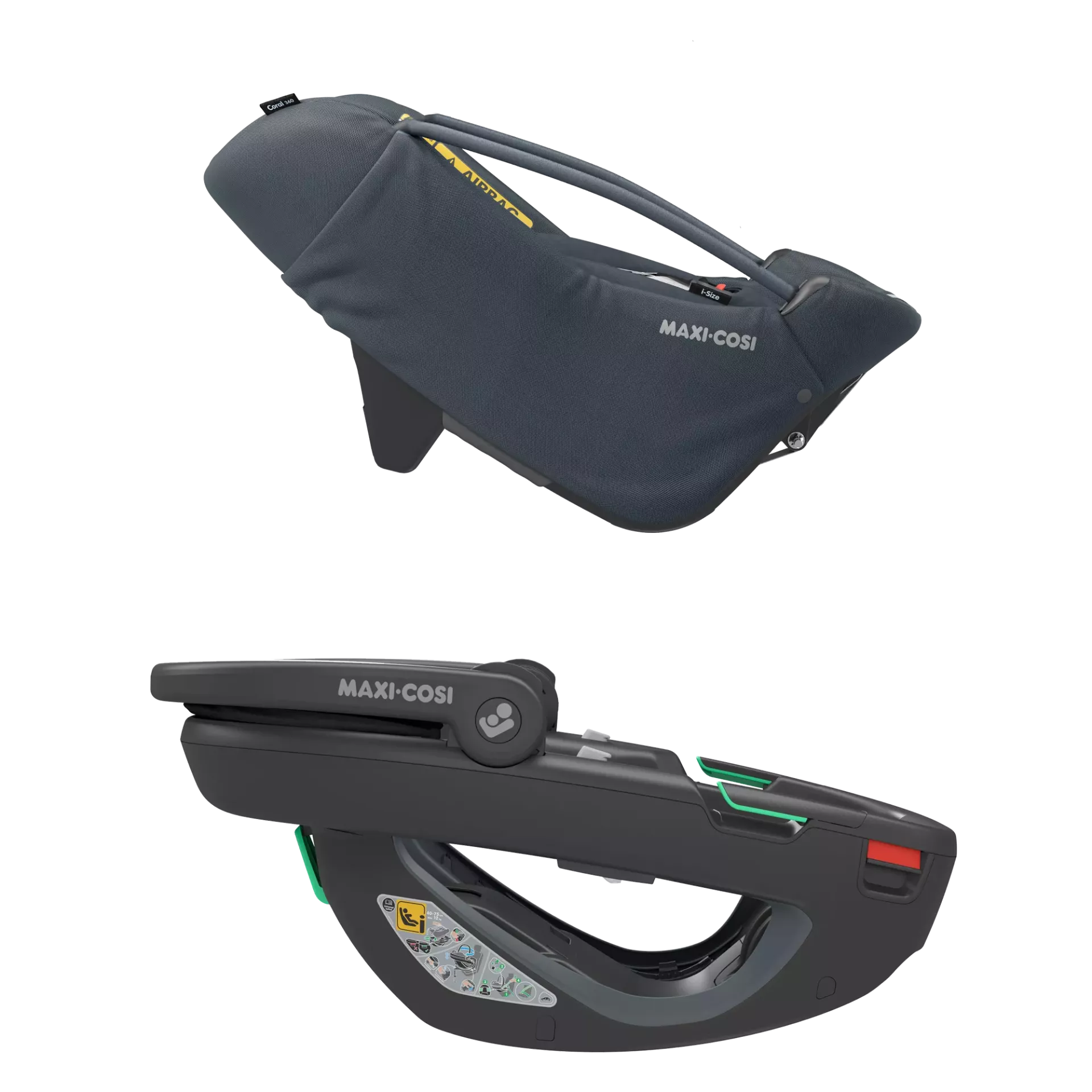 Maxi-Cosi Coral 360 + baza FamilyFix 360 Pro | Essential Graphite