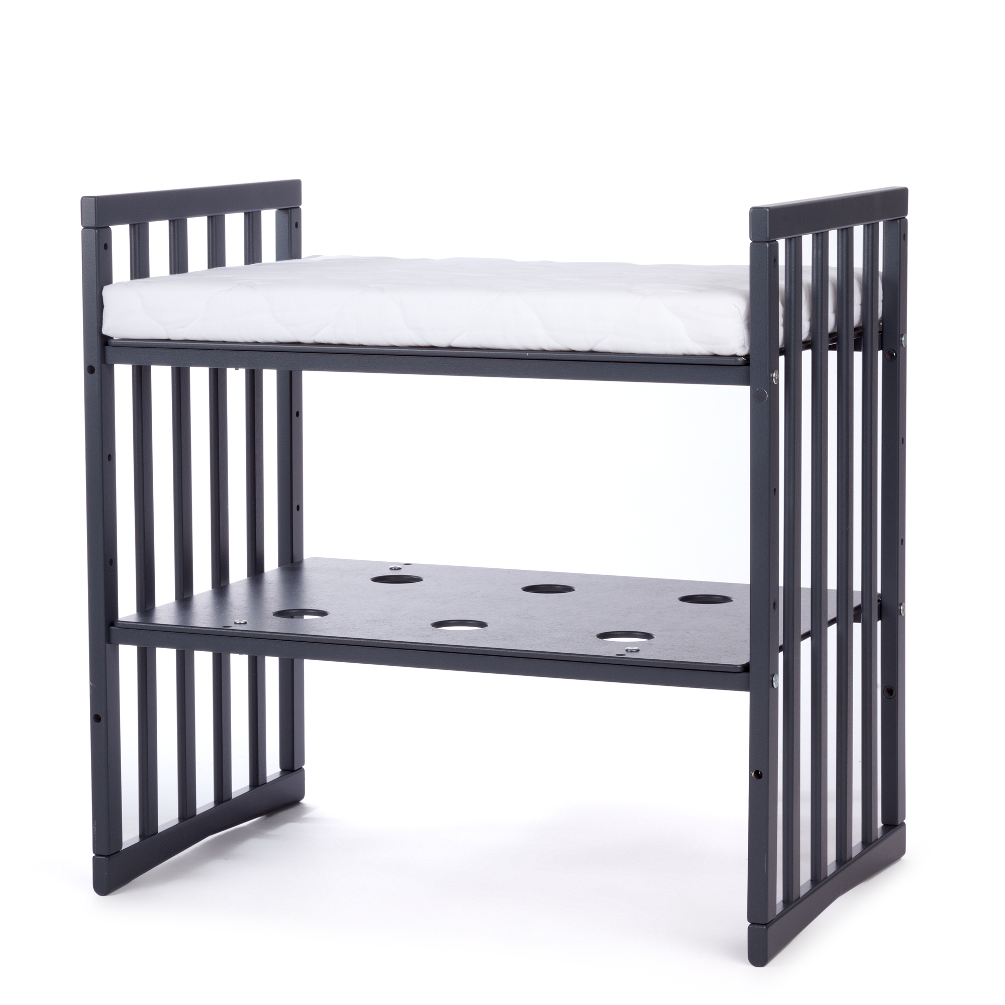 Waldin - owalne łóżeczko 7w1 | Graphite Waldin - owalne łóżeczko 7w1 | Graphite