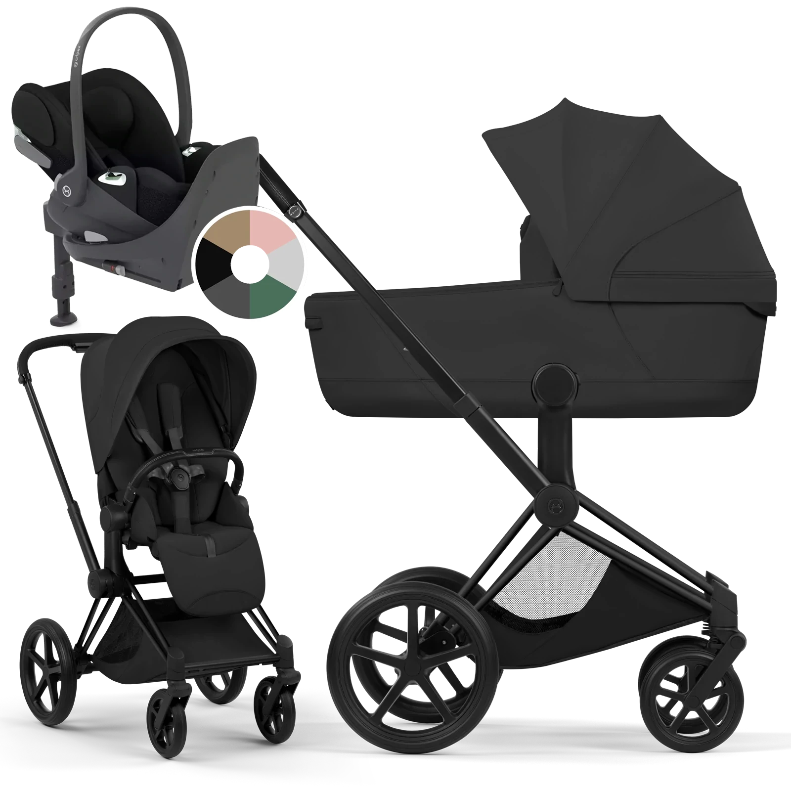 Cybex Priam 5.0 - wózek 4w1 | Sepia Black - Matt Black (Style)