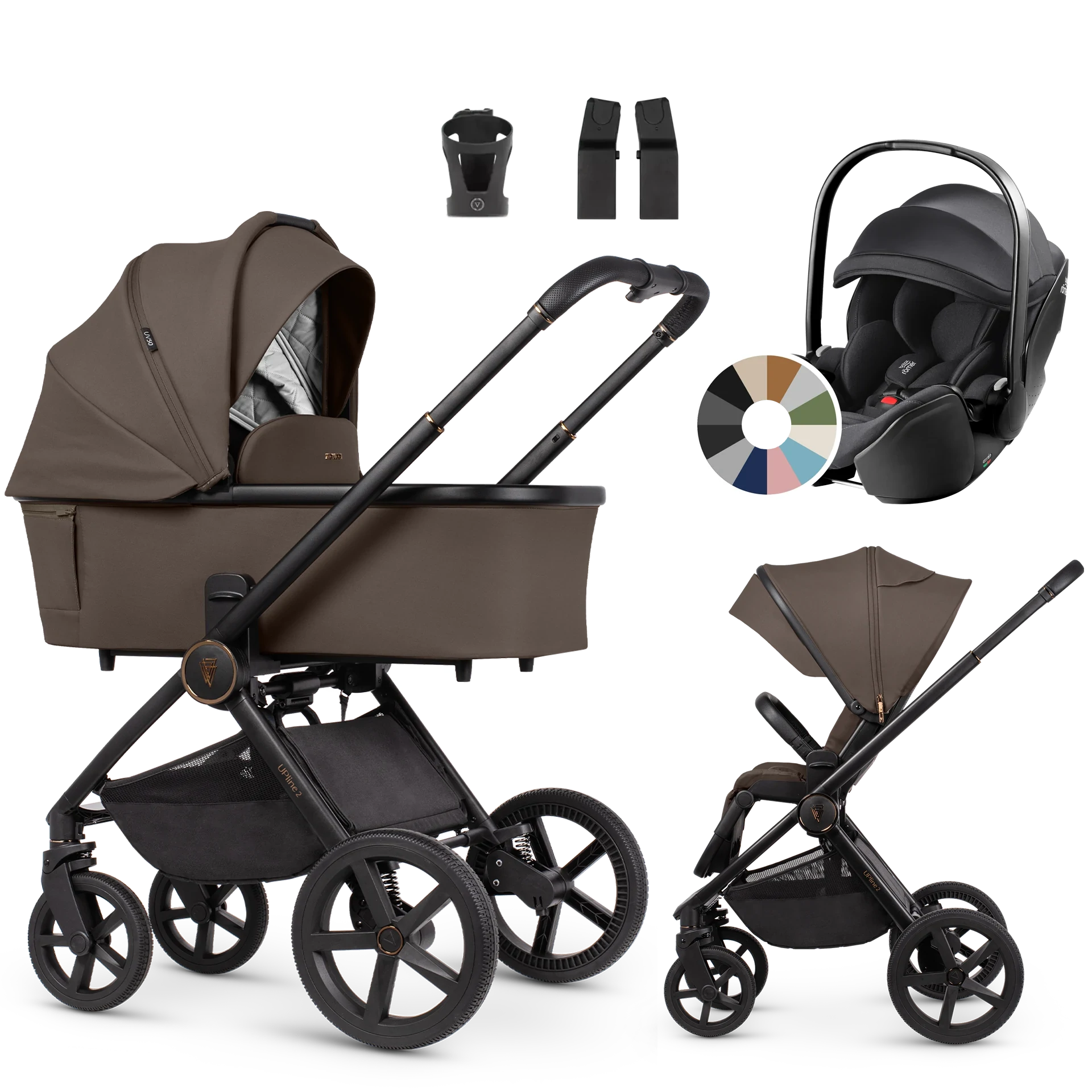 Venicci Upline 2 + Britax Römer Baby-Safe Pro +AKCESORIA - 3w1 | Brownie Venicci Upline 2 + Britax Römer Baby-Safe Pro +AKCESORIA - 3w1 | Brownie