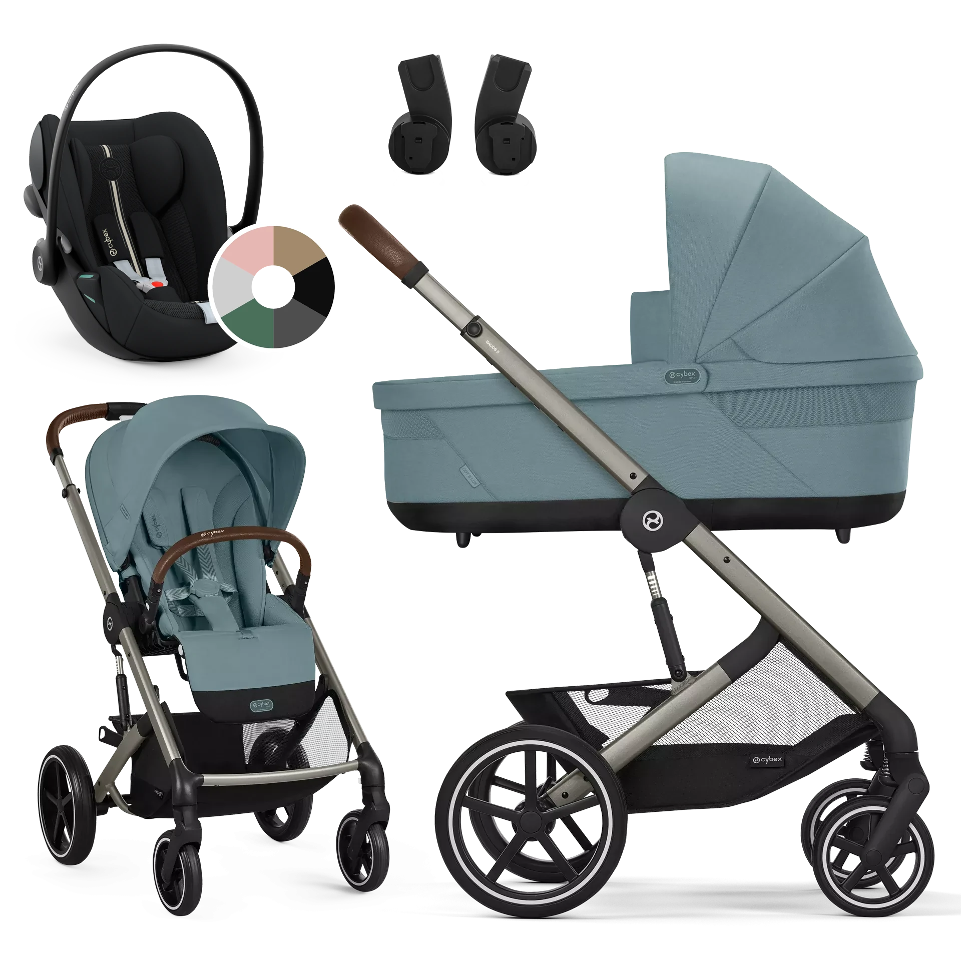 Cybex Balios S Lux + Cybex Cloud G i-Size - wózek 3w1 | Stormy Blue