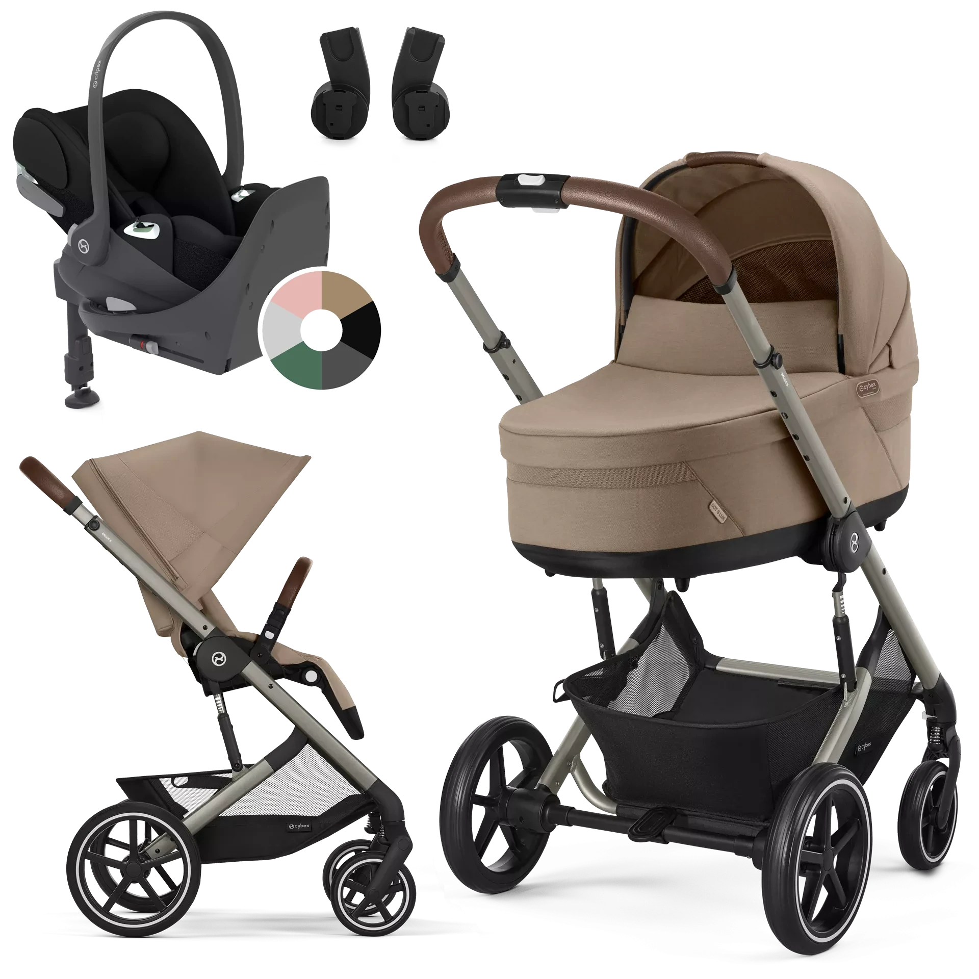 Cybex Balios S Lux + Cybex Cloud T i-Size + baza T - 4w1 | Almond Beige