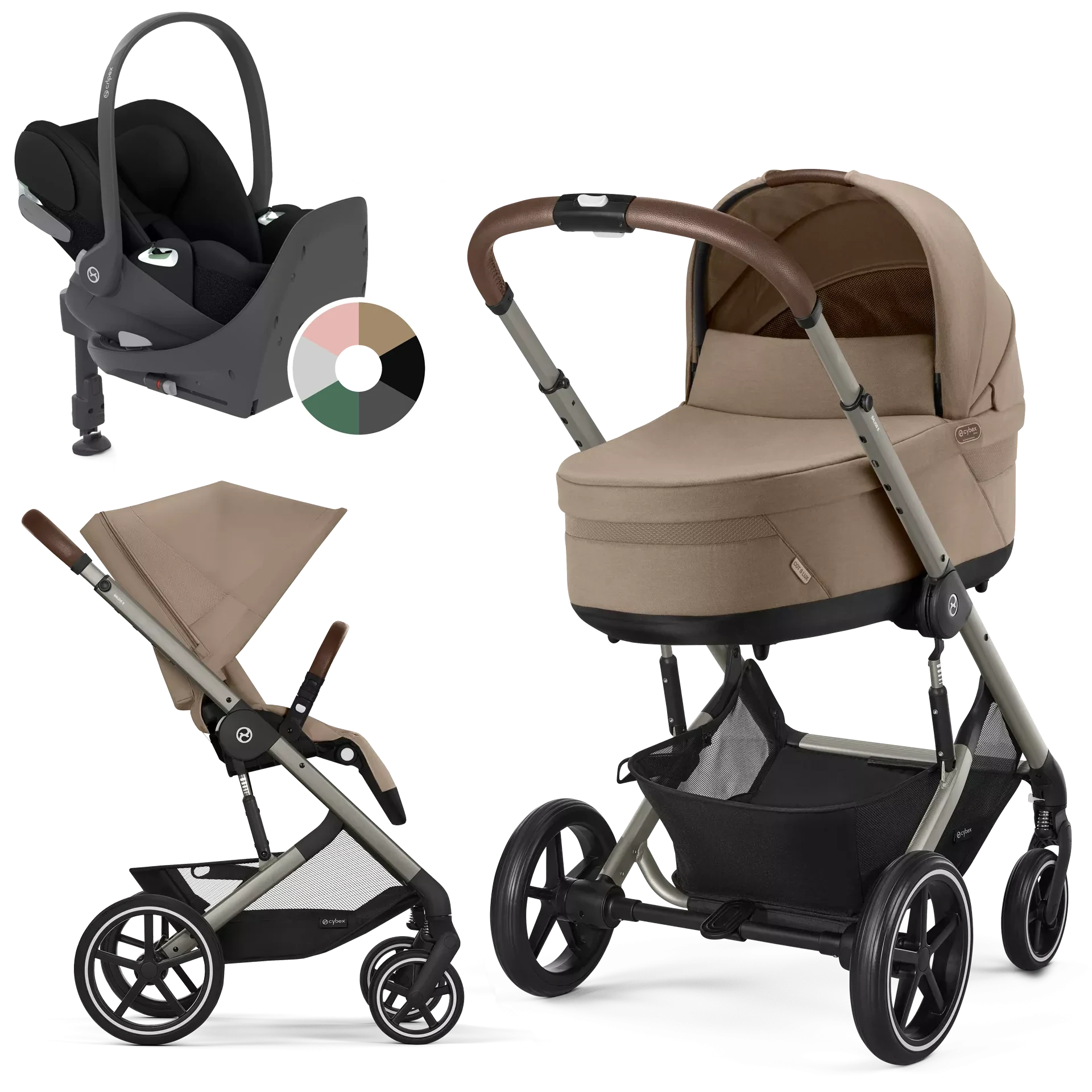 Cybex Balios S Lux + Cybex Cloud T i-Size + baza T - 4w1 | Almond Beige