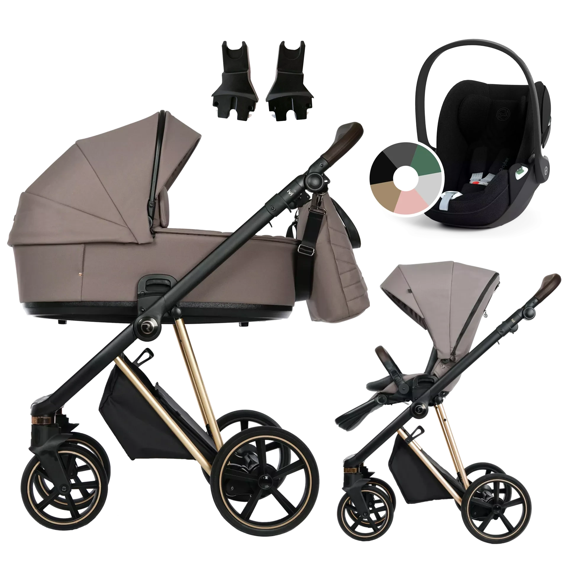 Roan Ivi 2.0 + Cybex Cloud T i-Size +GRATIS - 3w1 | Cocoa Rosegold