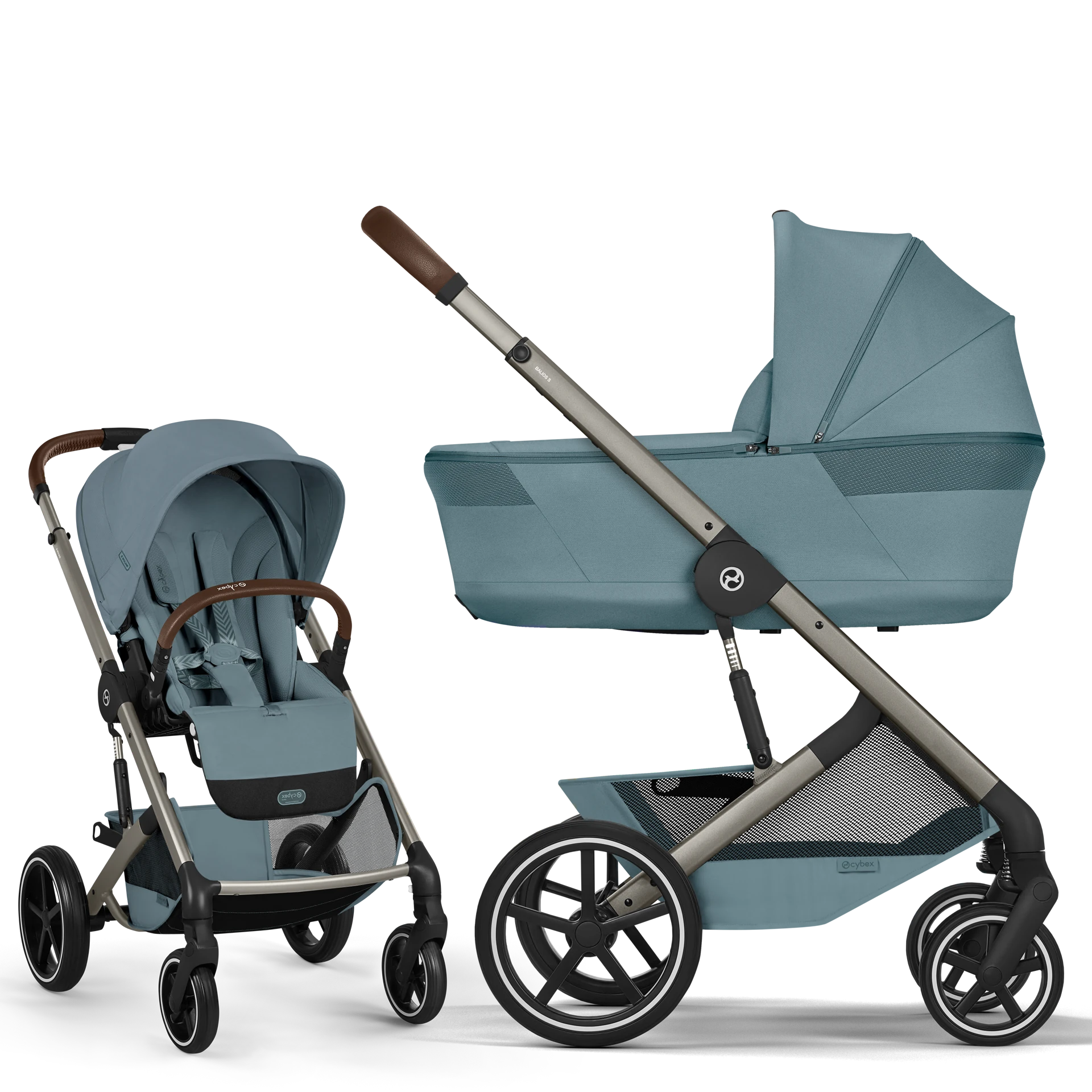 Cybex Balios S Lux Fold - 2w1 ze składaną gondolą | Stormy Blue