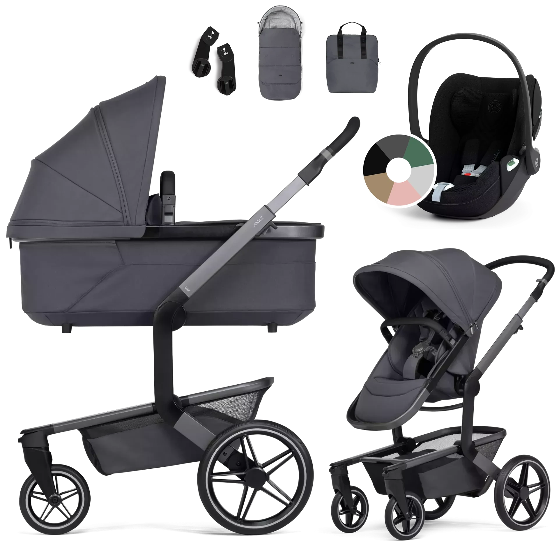Joolz Day5 + Cybex Cloud T i-Size +GRATISY - 3w1 | Stone Grey