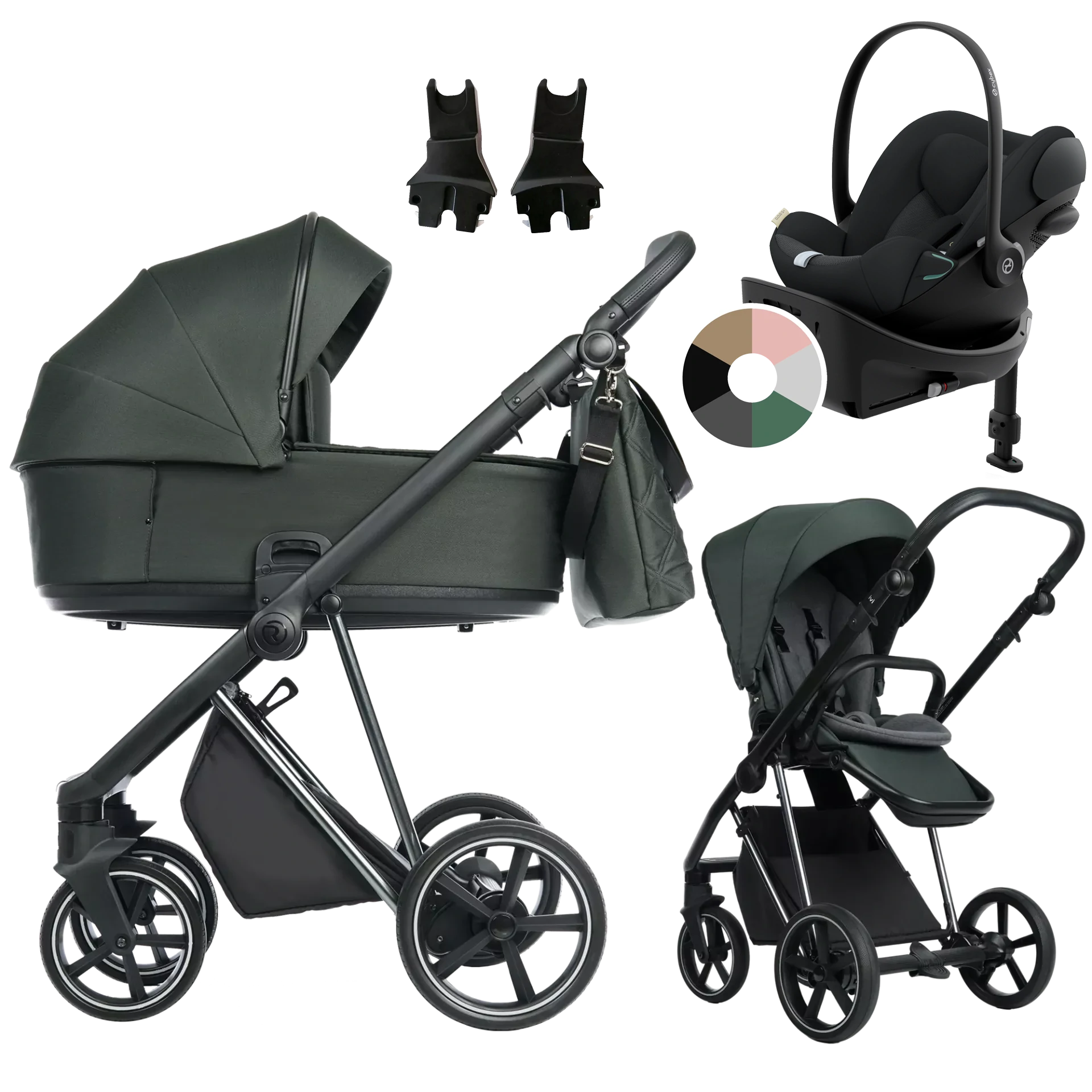 Roan Ivi 2.0 + Cybex Cloud G + baza G +GRATIS - 4w1 | Black Forest