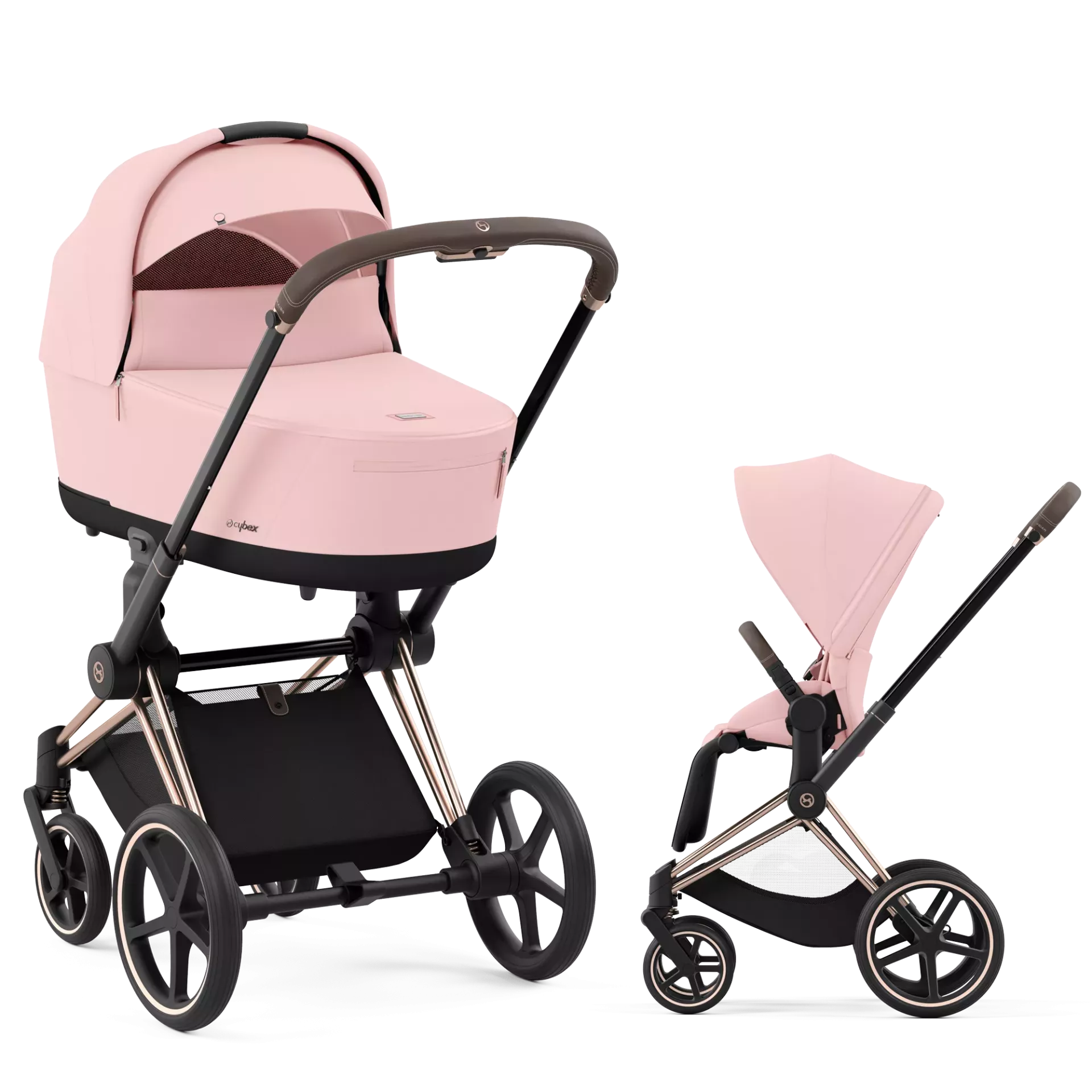 Cybex Priam 4.0 - 2w1 | Peach Pink (Rosegold Frame)