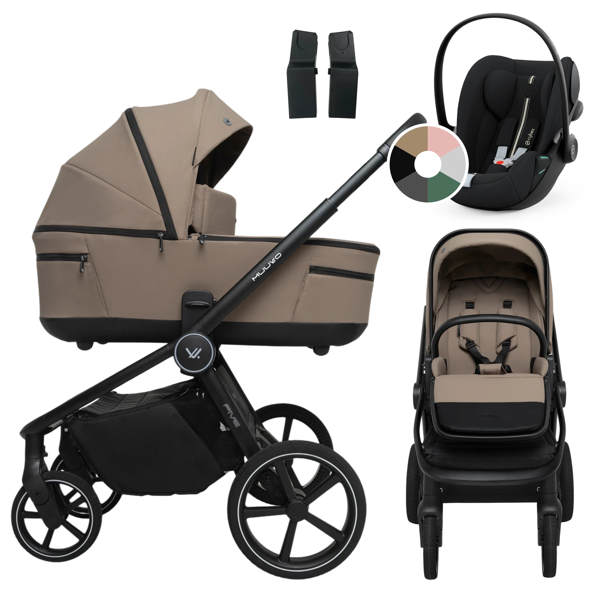 Muuvo Five + Cybex Cloud G i-Size +GRATIS - 3w1 | Mokka
