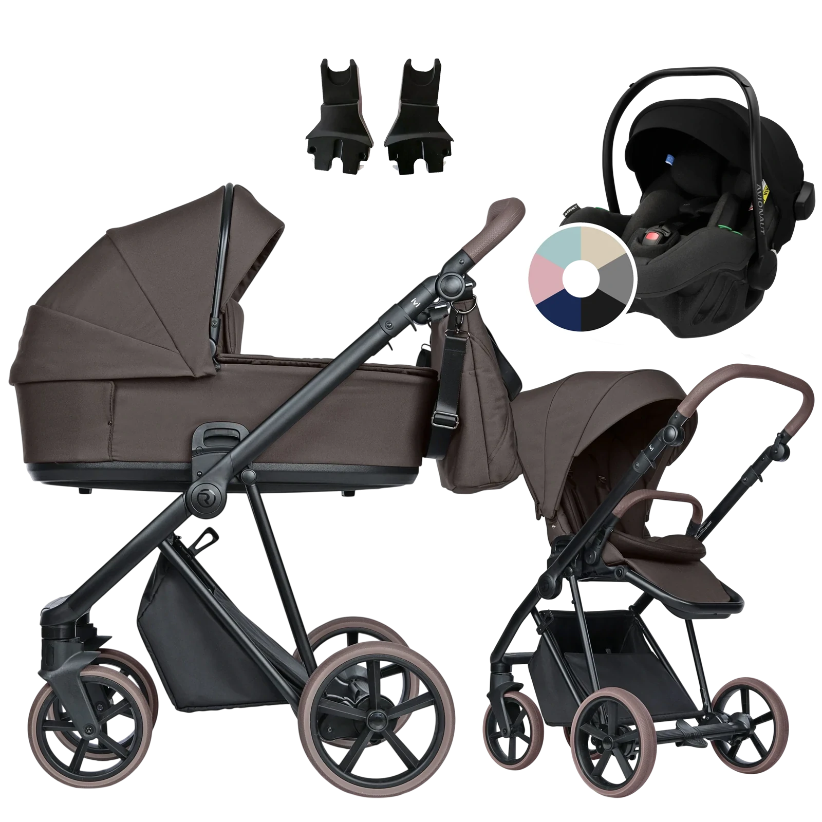 Roan Ivi 2.0 Vintage + Avionaut Pixel Pro 2.0 C +GRATIS - 3w1 | Turkish Coffee Black