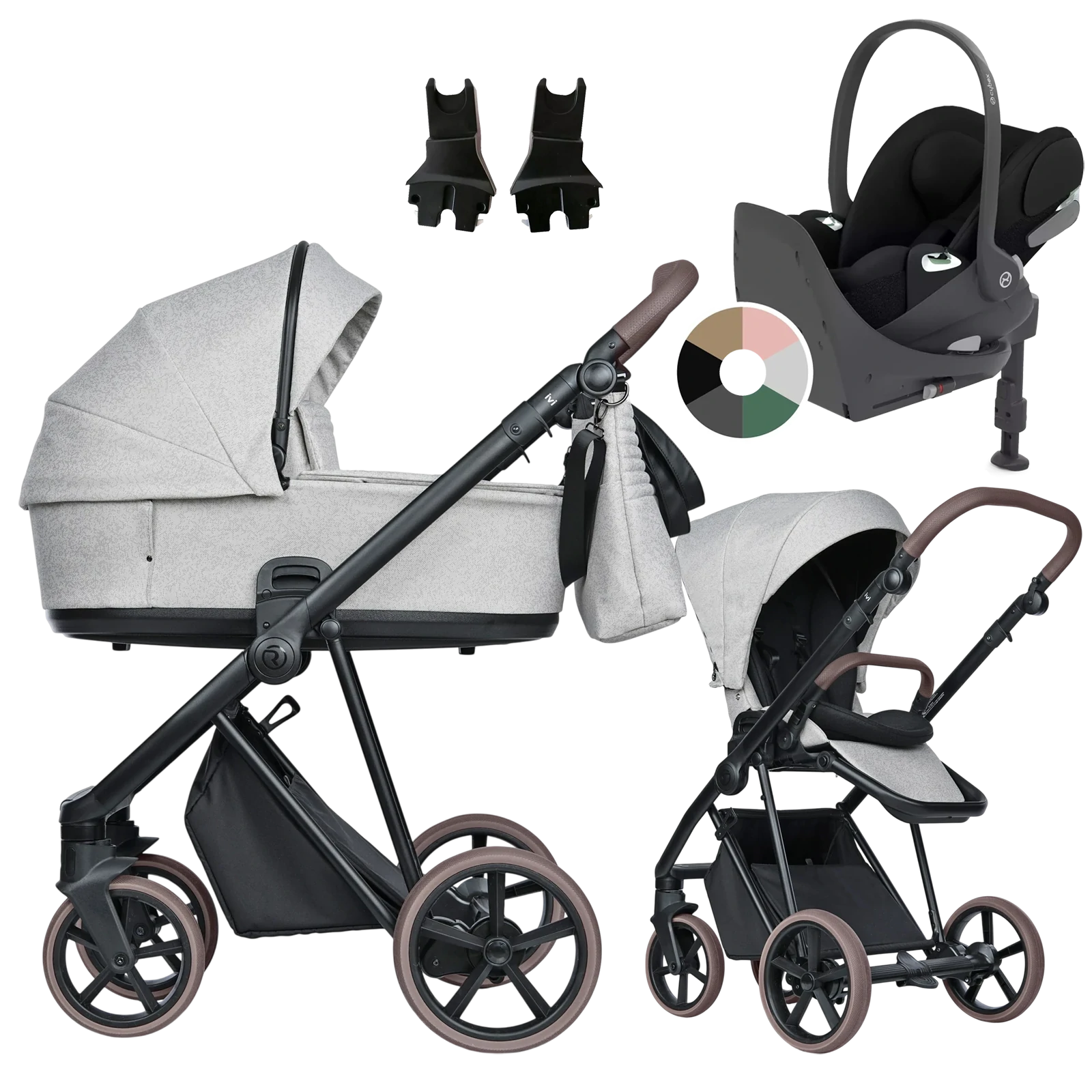Roan Ivi 2.0 Vintage + Cybex Cloud T + baza T + GRATIS - 4w1 | Pixel Light